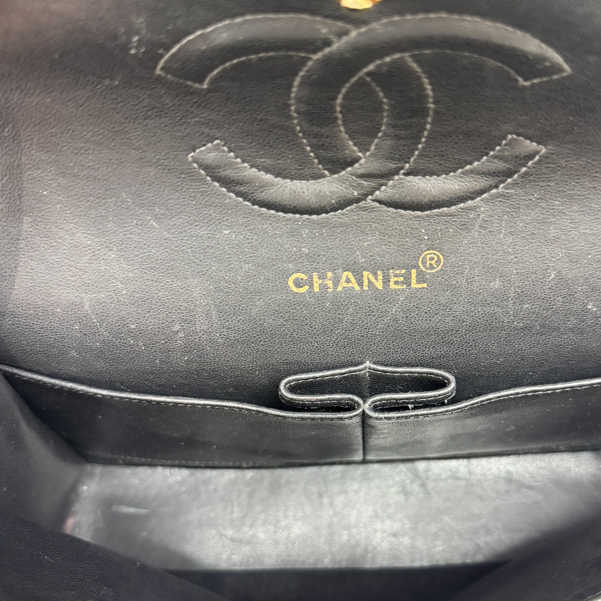 Chevron Classic Double Flap Grey Suede Shoulder Bag