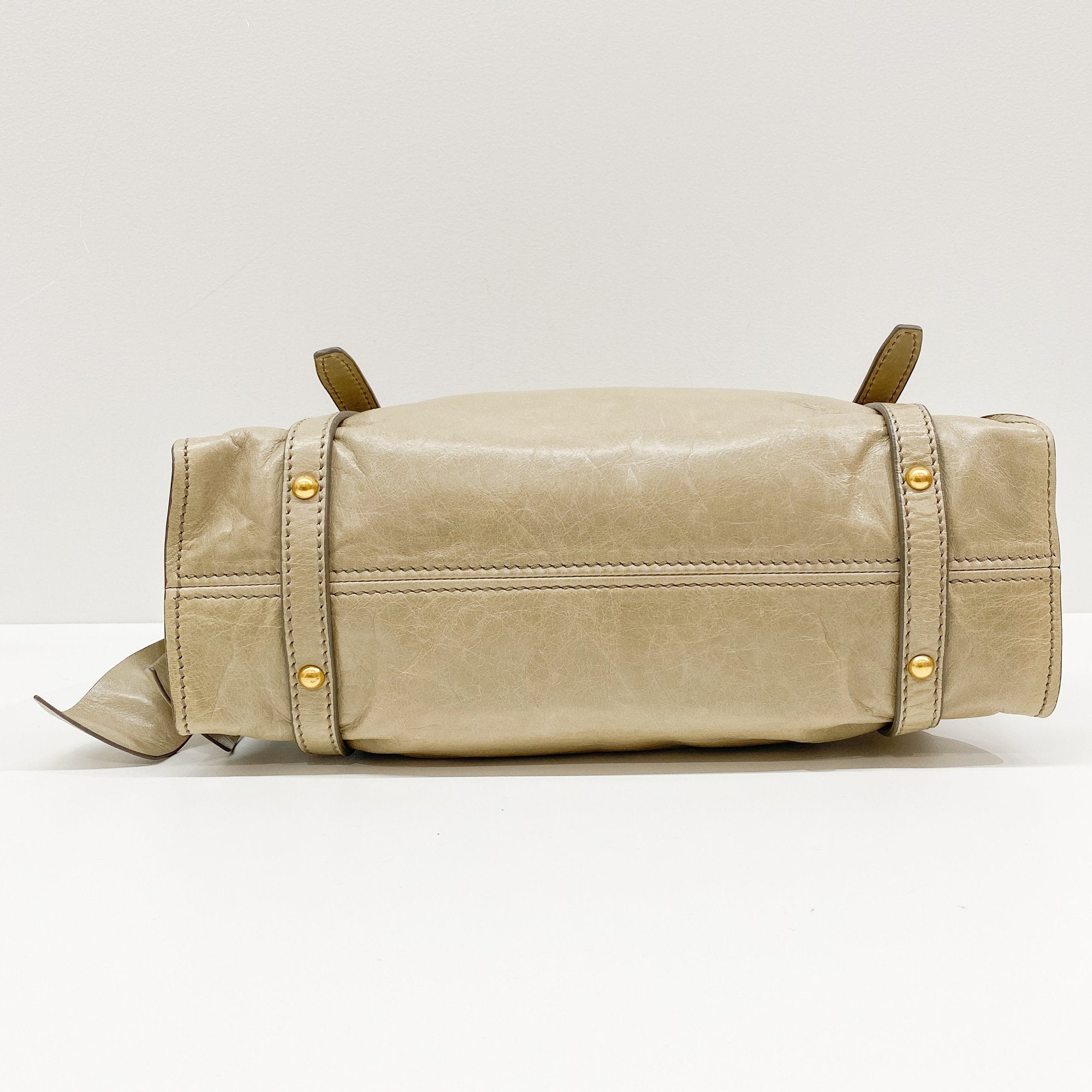 Vitello Lux Bow Bag Green Calfskin Leather Shoulder Bag