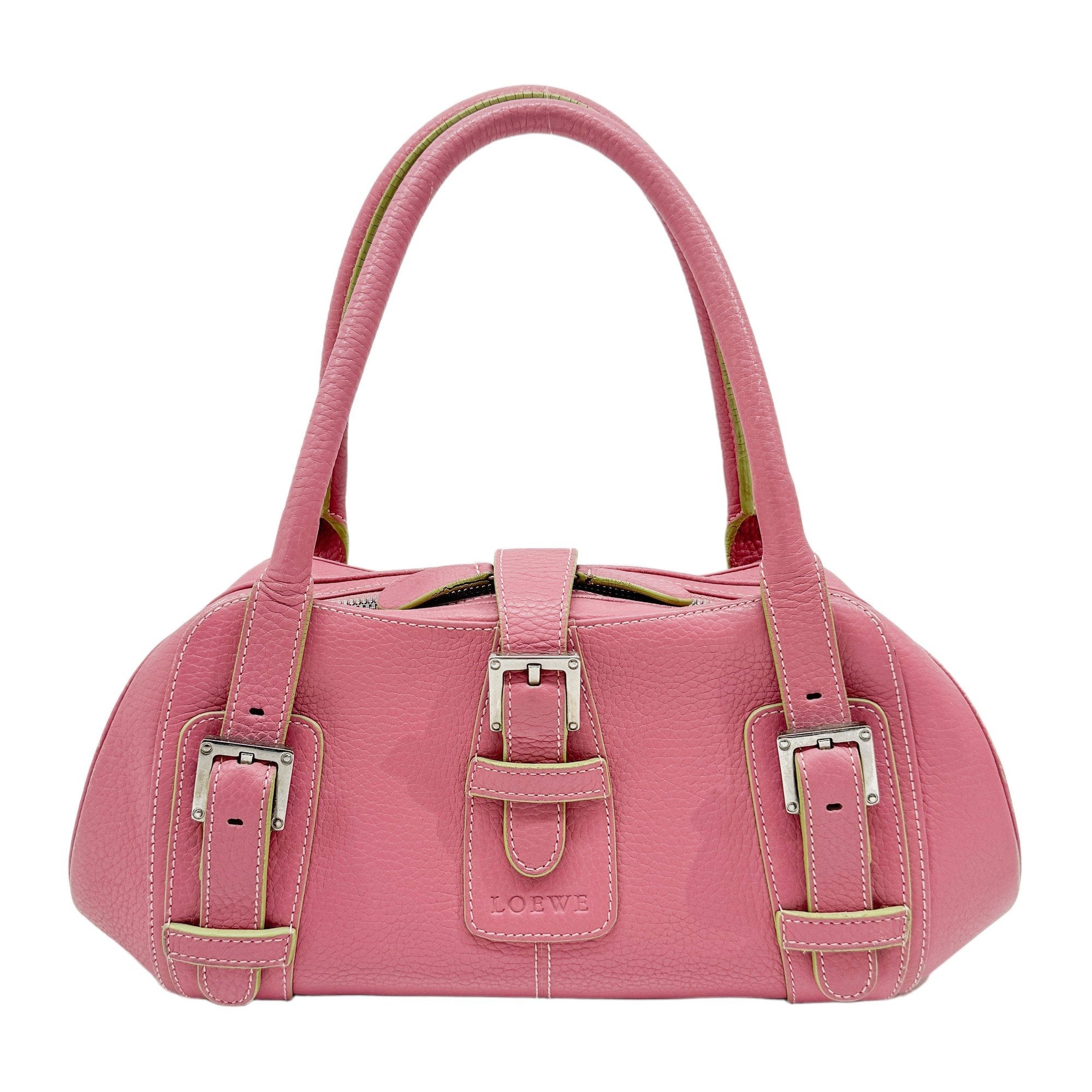 Senda Pink Leather Shoulder Bag