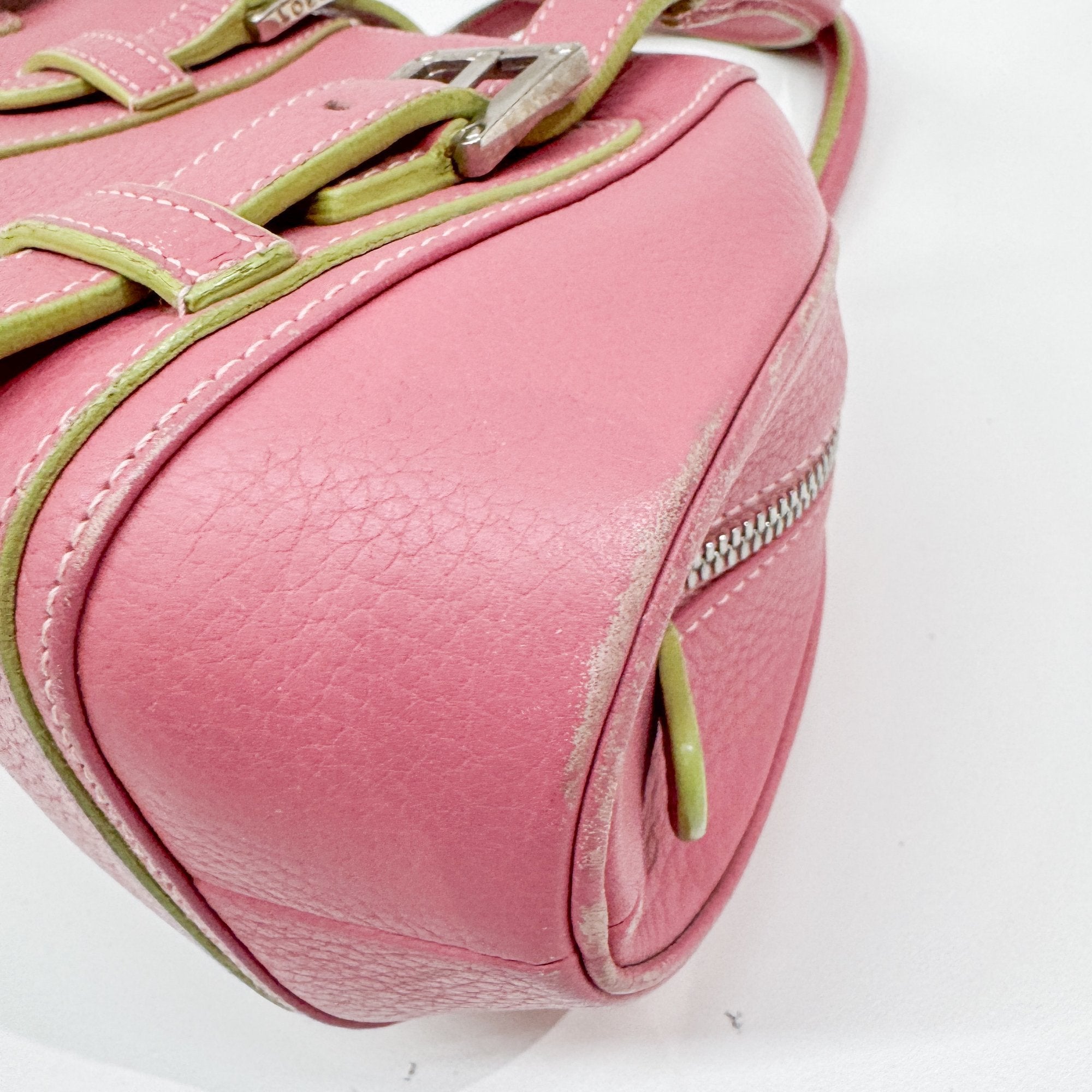 Senda Pink Leather Shoulder Bag