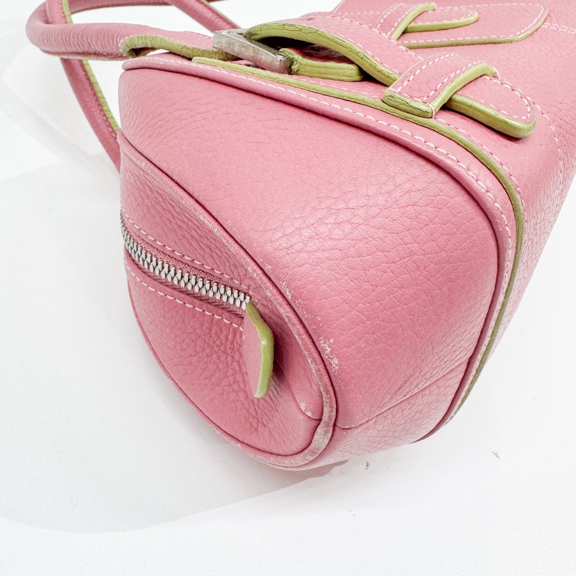 Senda Pink Leather Shoulder Bag