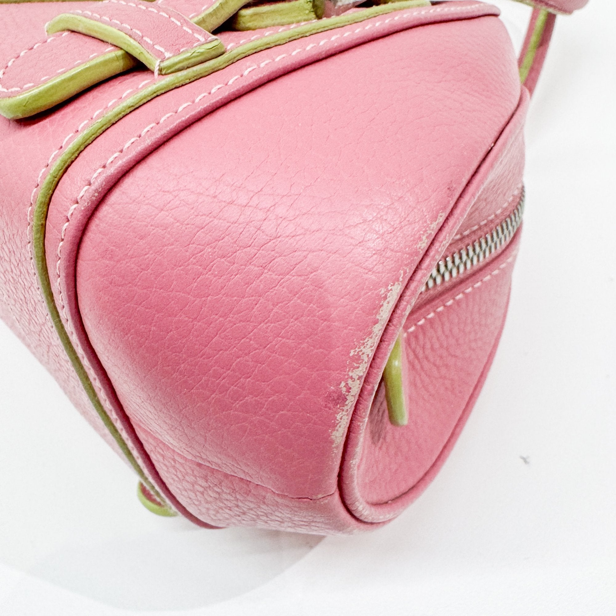 Senda Pink Leather Shoulder Bag