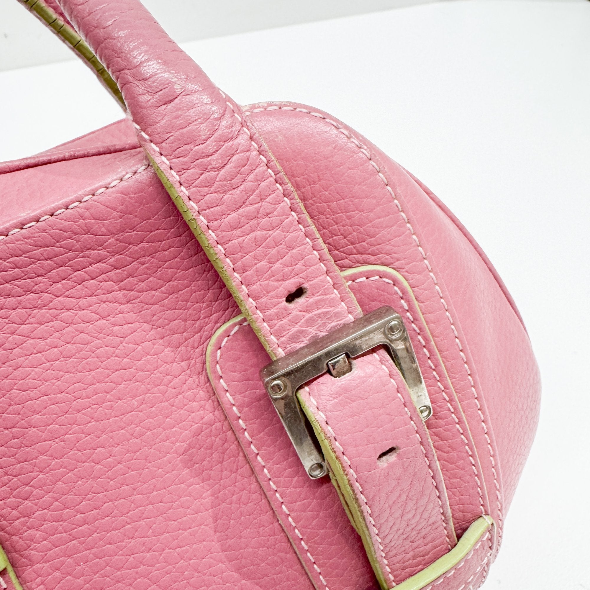 Senda Pink Leather Shoulder Bag