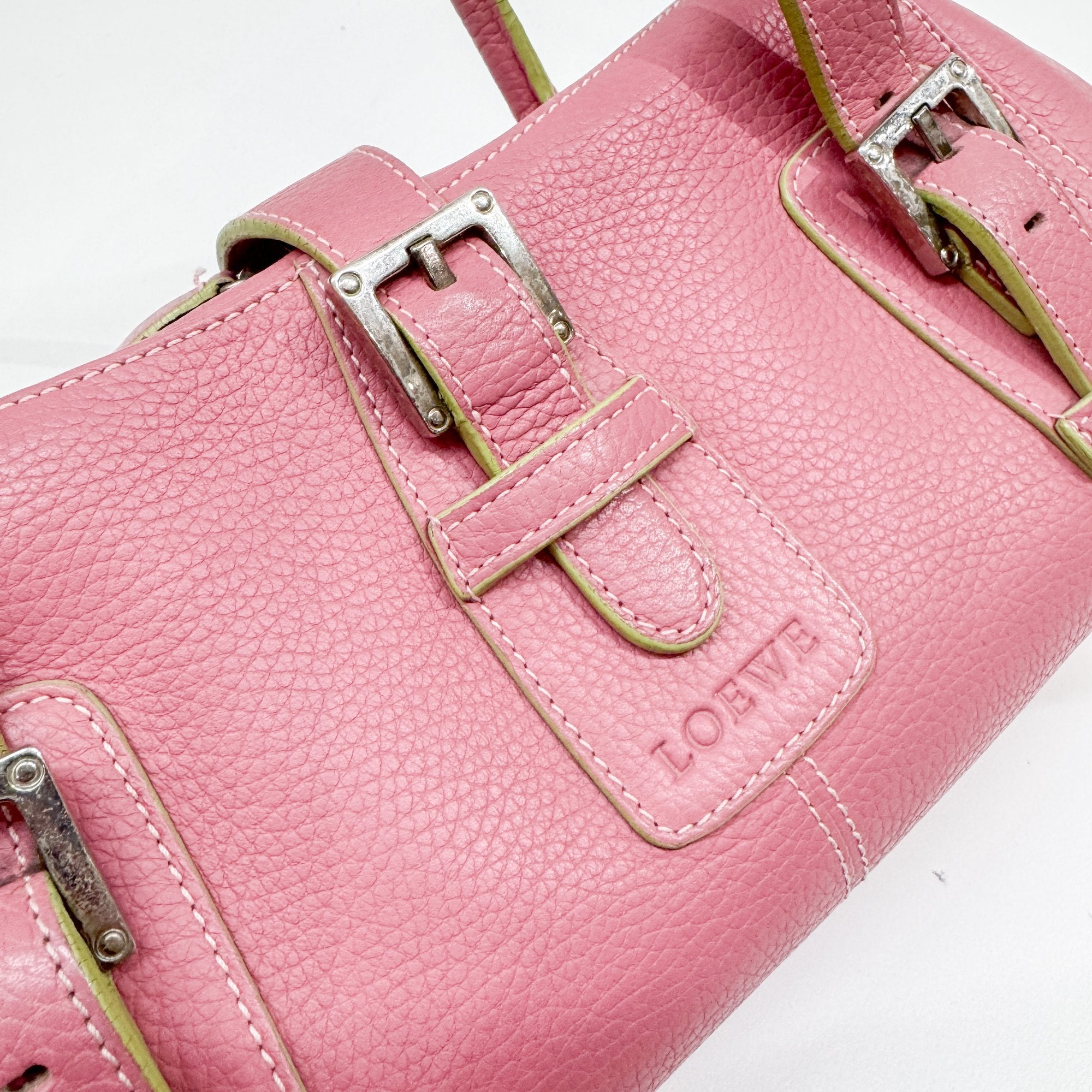 Senda Pink Leather Shoulder Bag
