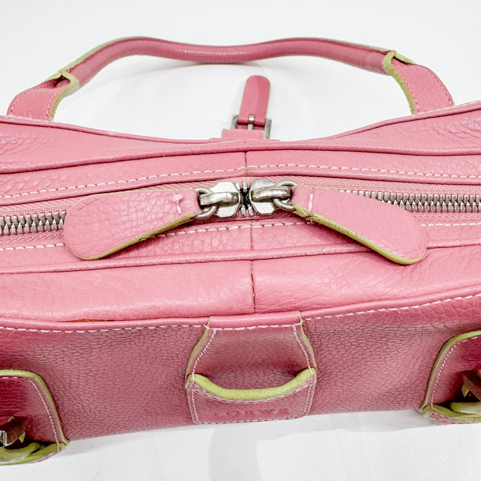 Senda Pink Leather Shoulder Bag