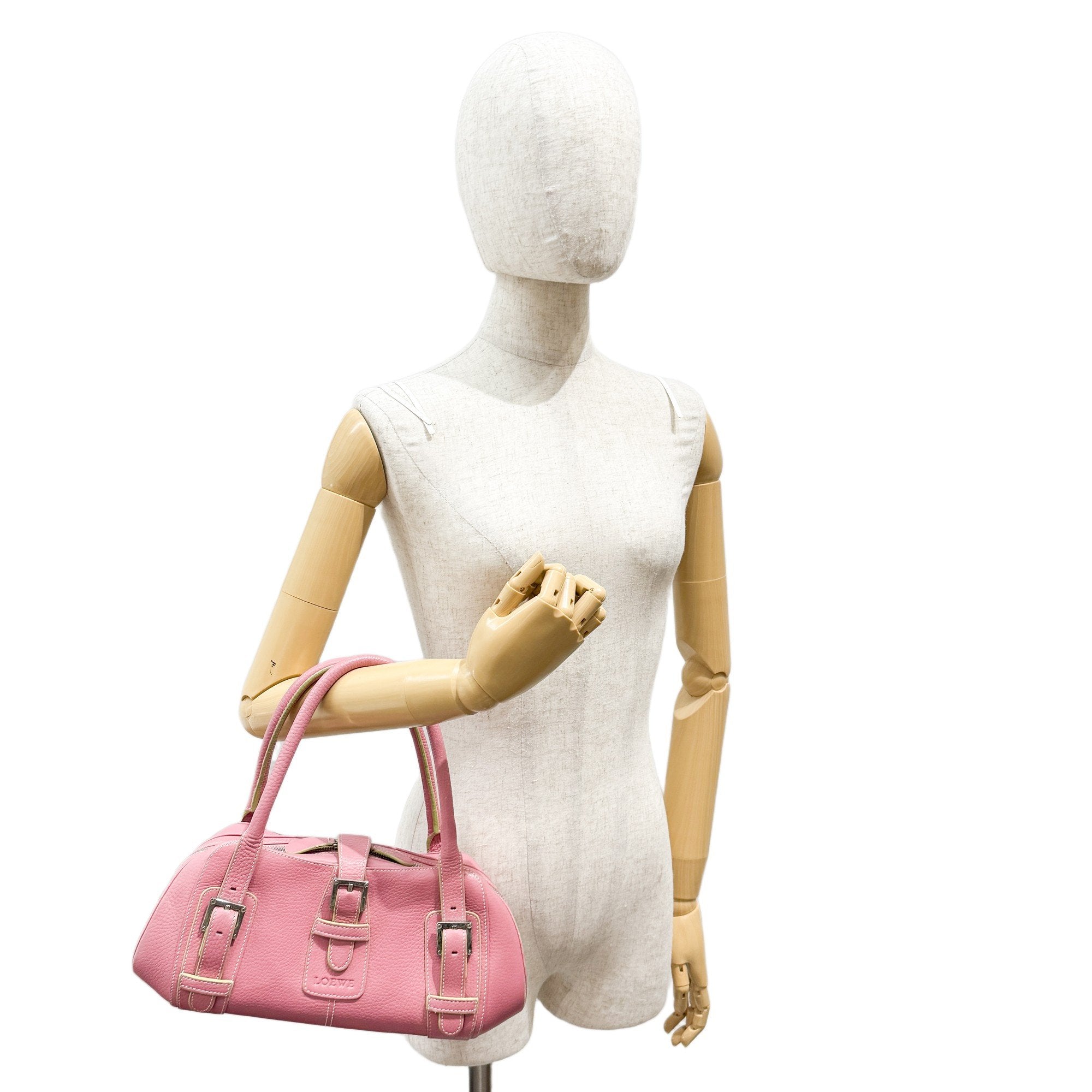 Senda Pink Leather Shoulder Bag