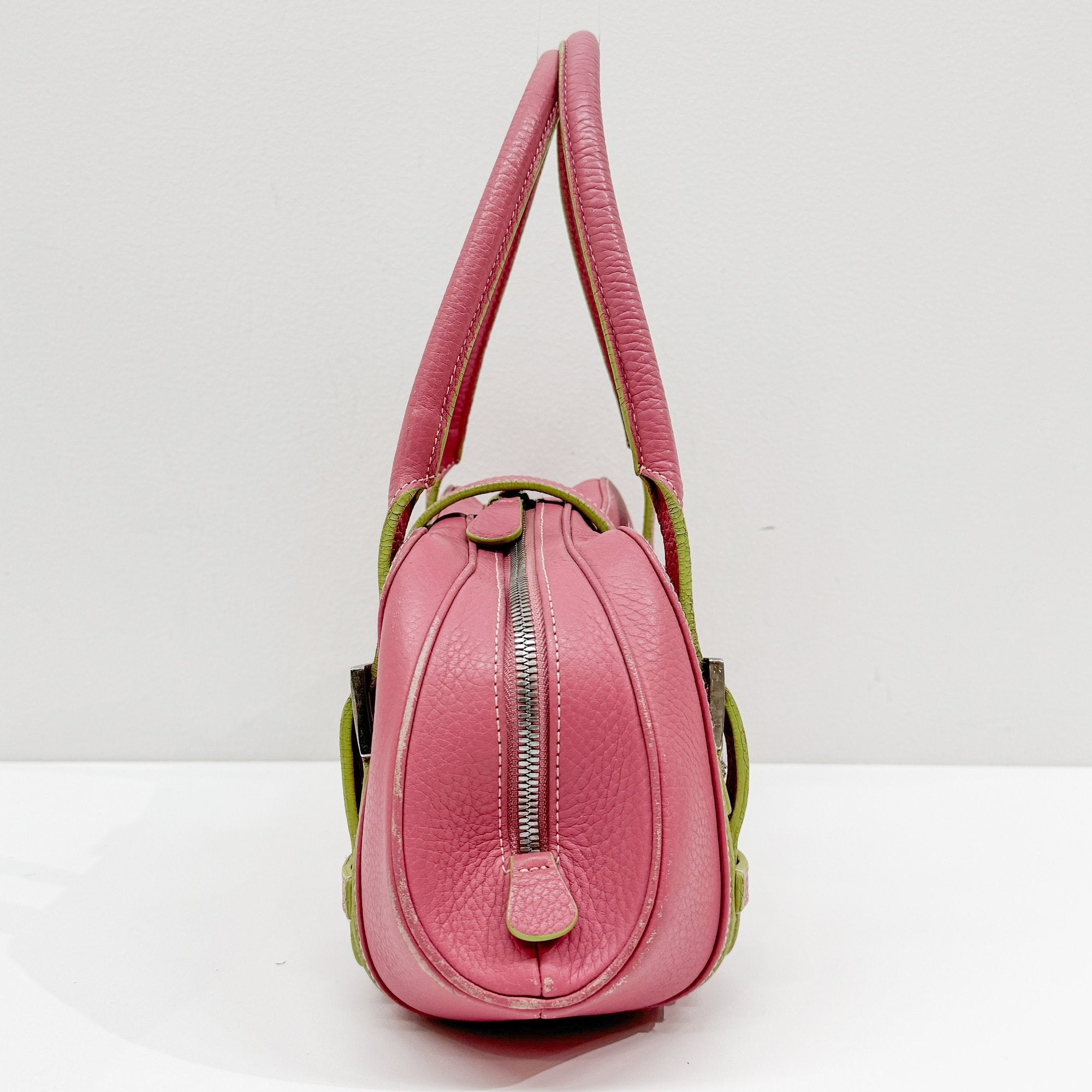 Senda Pink Leather Shoulder Bag