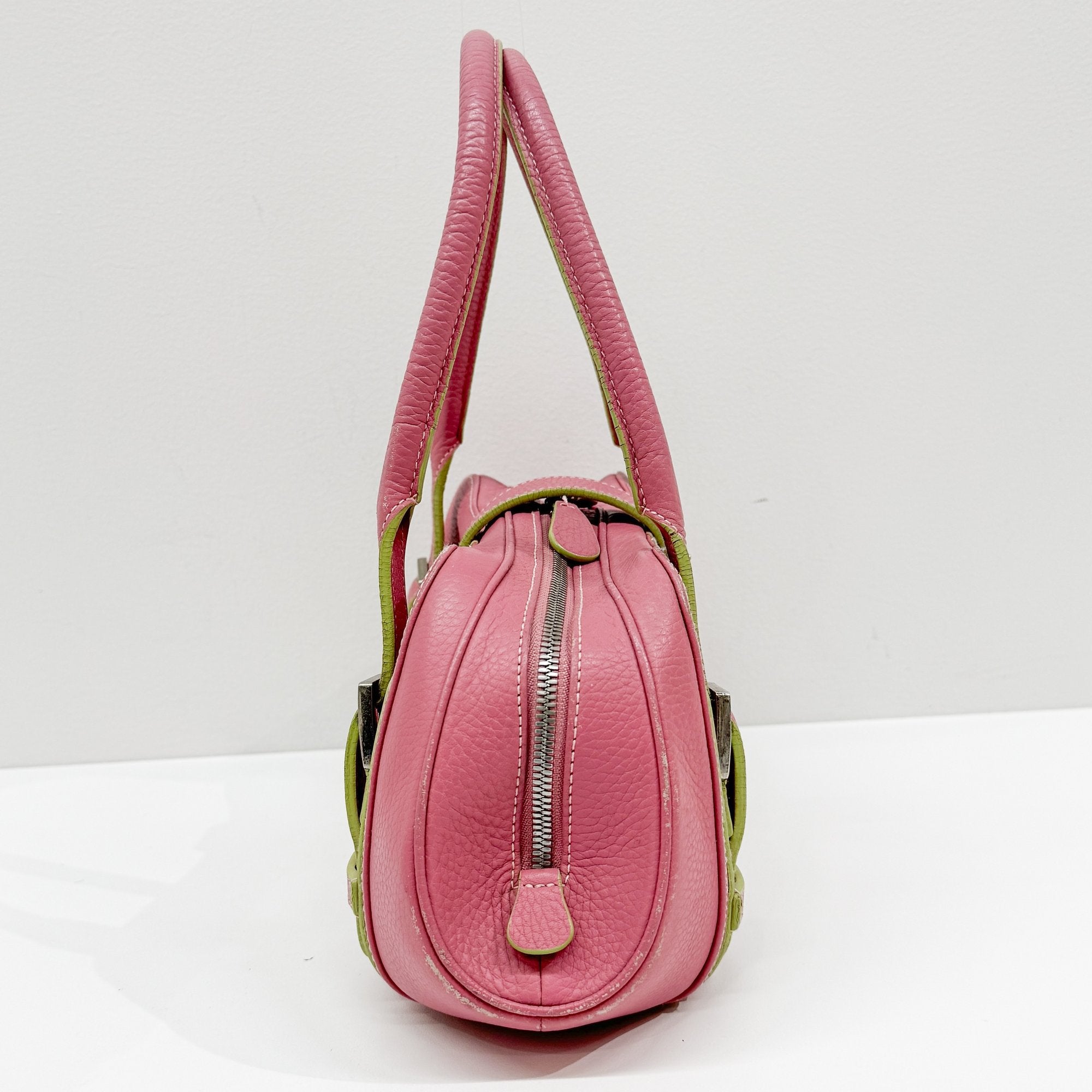 Senda Pink Leather Shoulder Bag