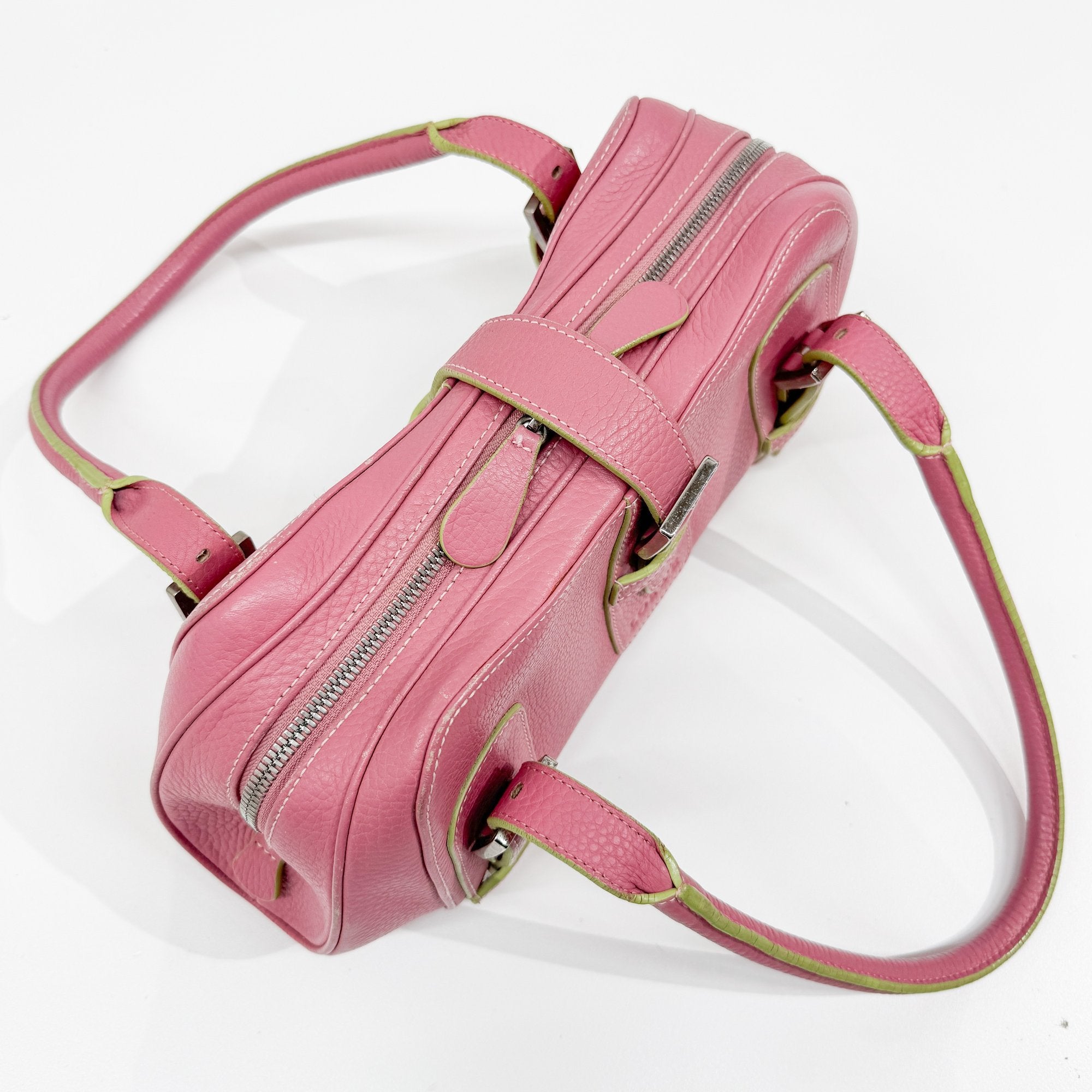 Senda Pink Leather Shoulder Bag