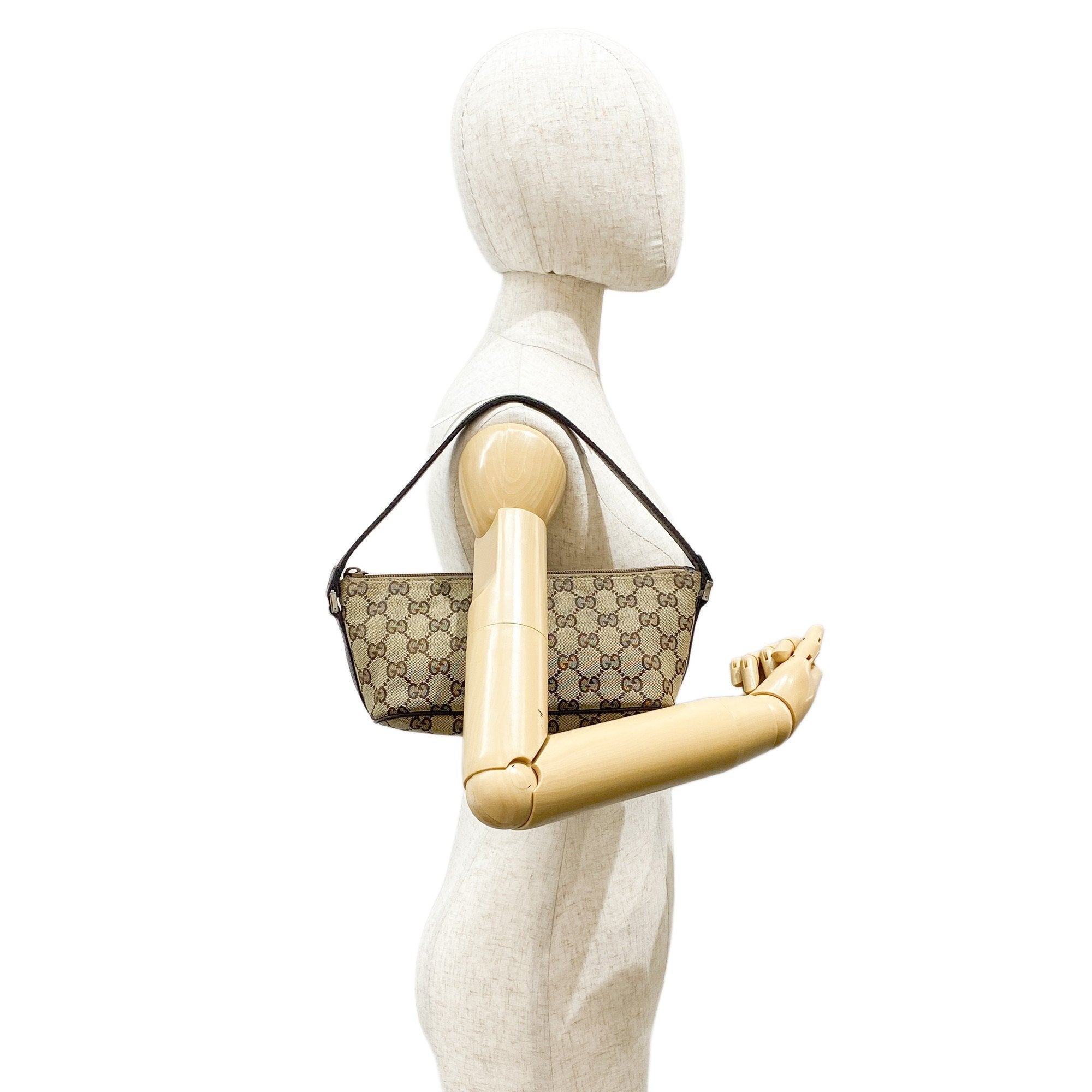 Boat Brown GG Canvas Hand Bag