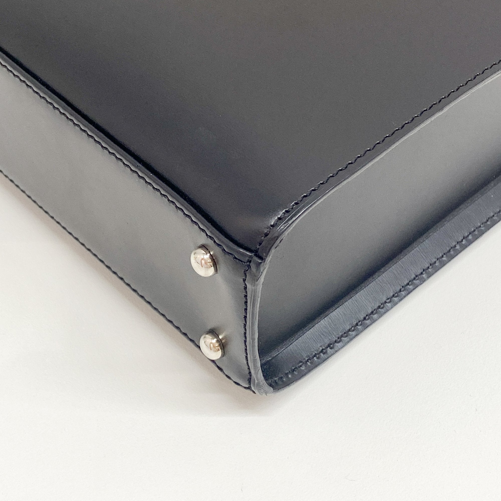 Panthere Black Calfskin Leather Two Way Bag