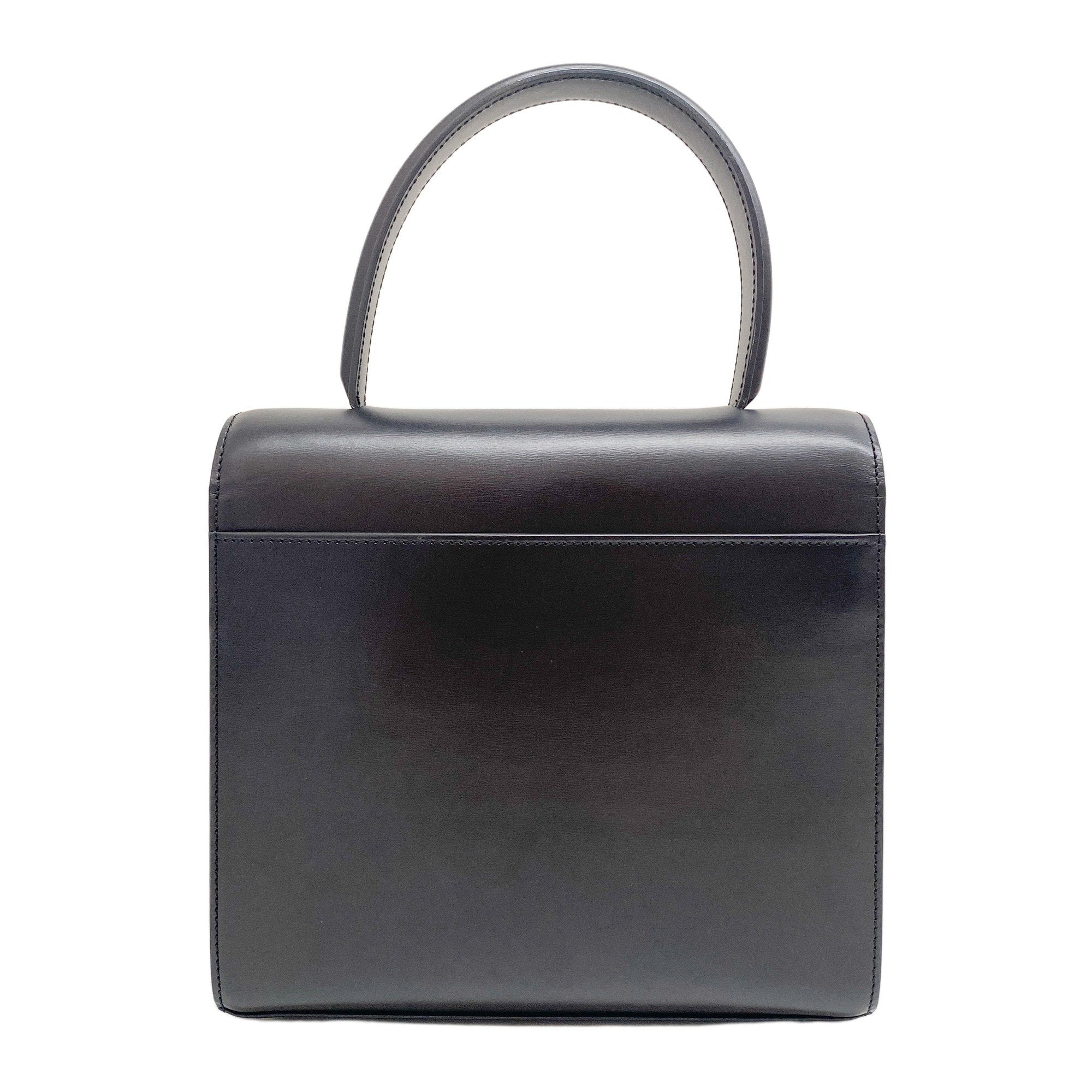 Panthere Black Calfskin Leather Two Way Bag
