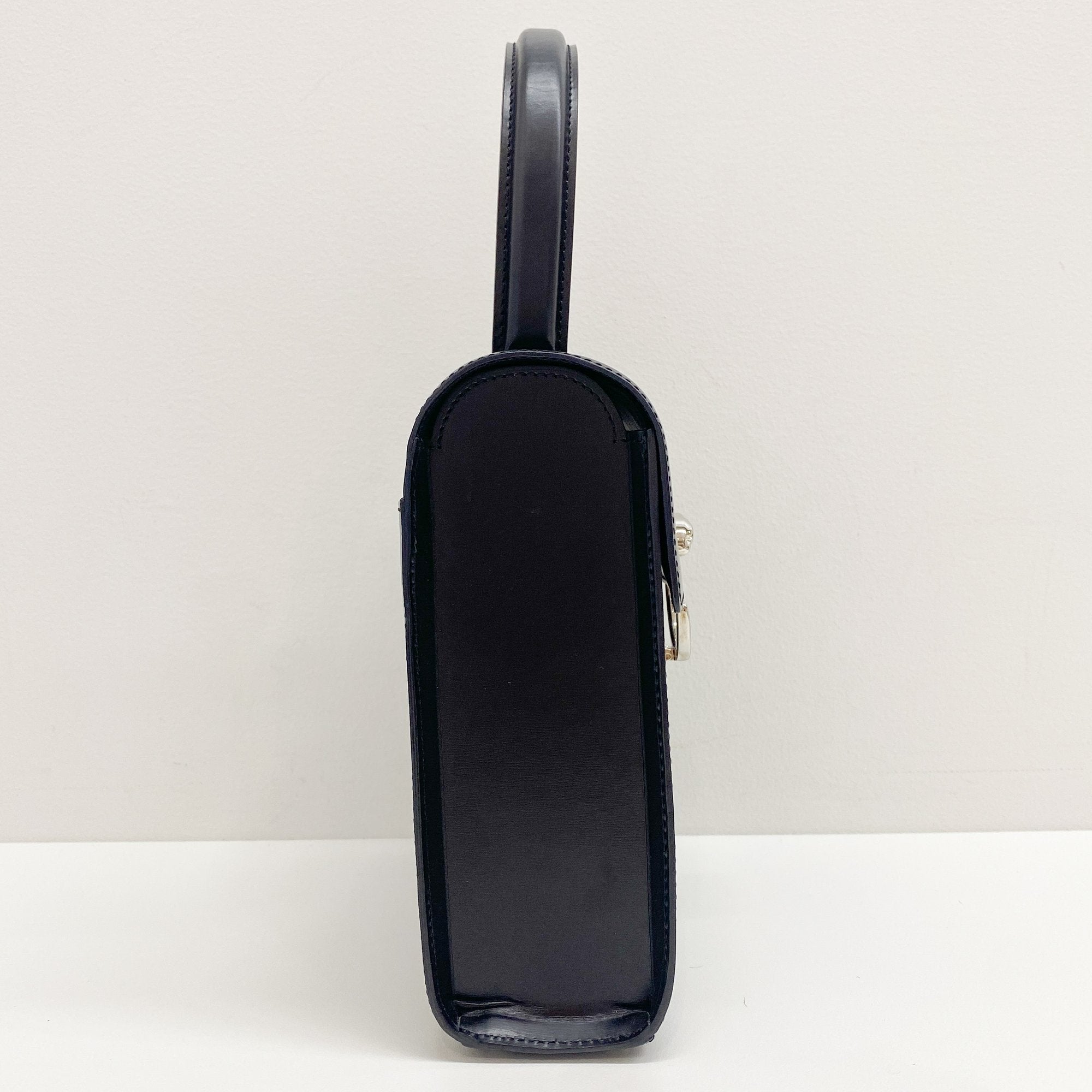 Panthere Black Calfskin Leather Two Way Bag