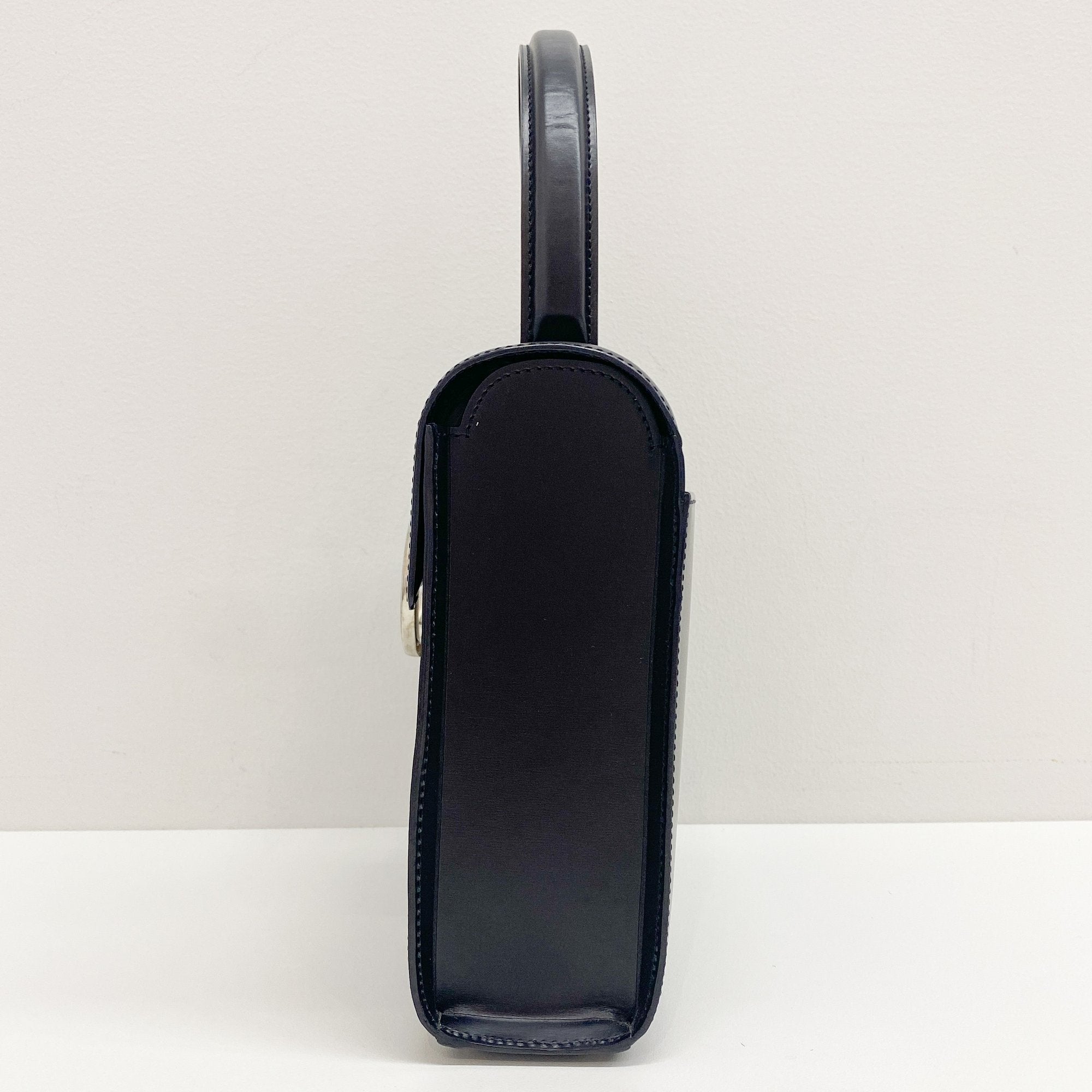 Panthere Black Calfskin Leather Two Way Bag