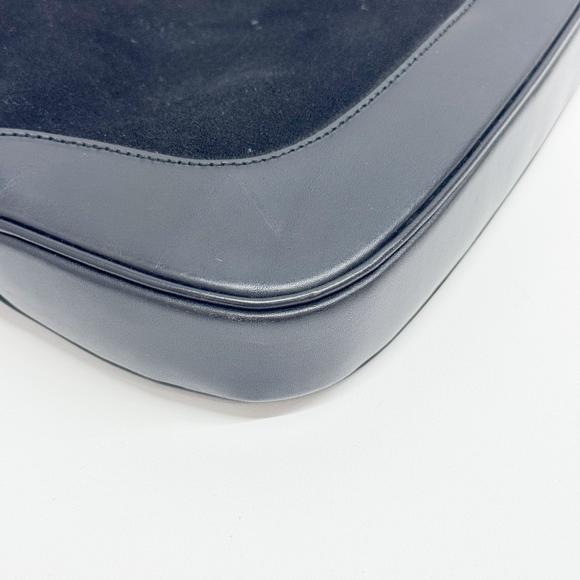 Jackie Black Suede Shoulder Bag