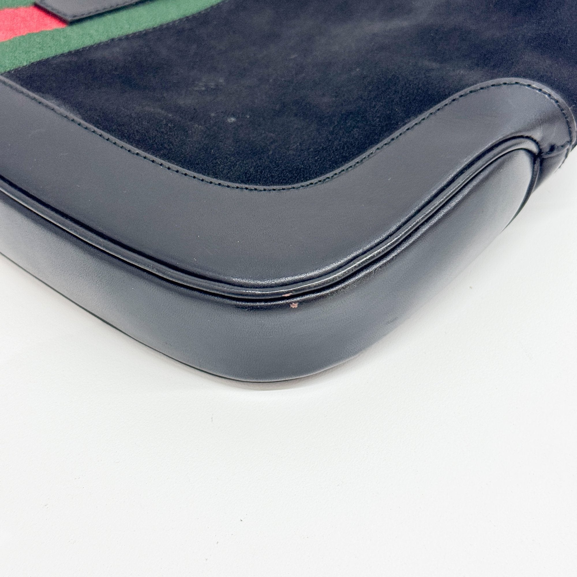 Jackie Black Suede Shoulder Bag