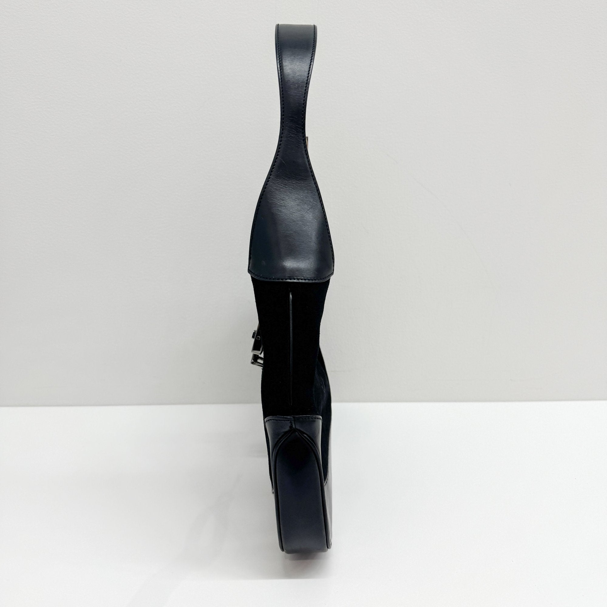 Jackie Black Suede Shoulder Bag