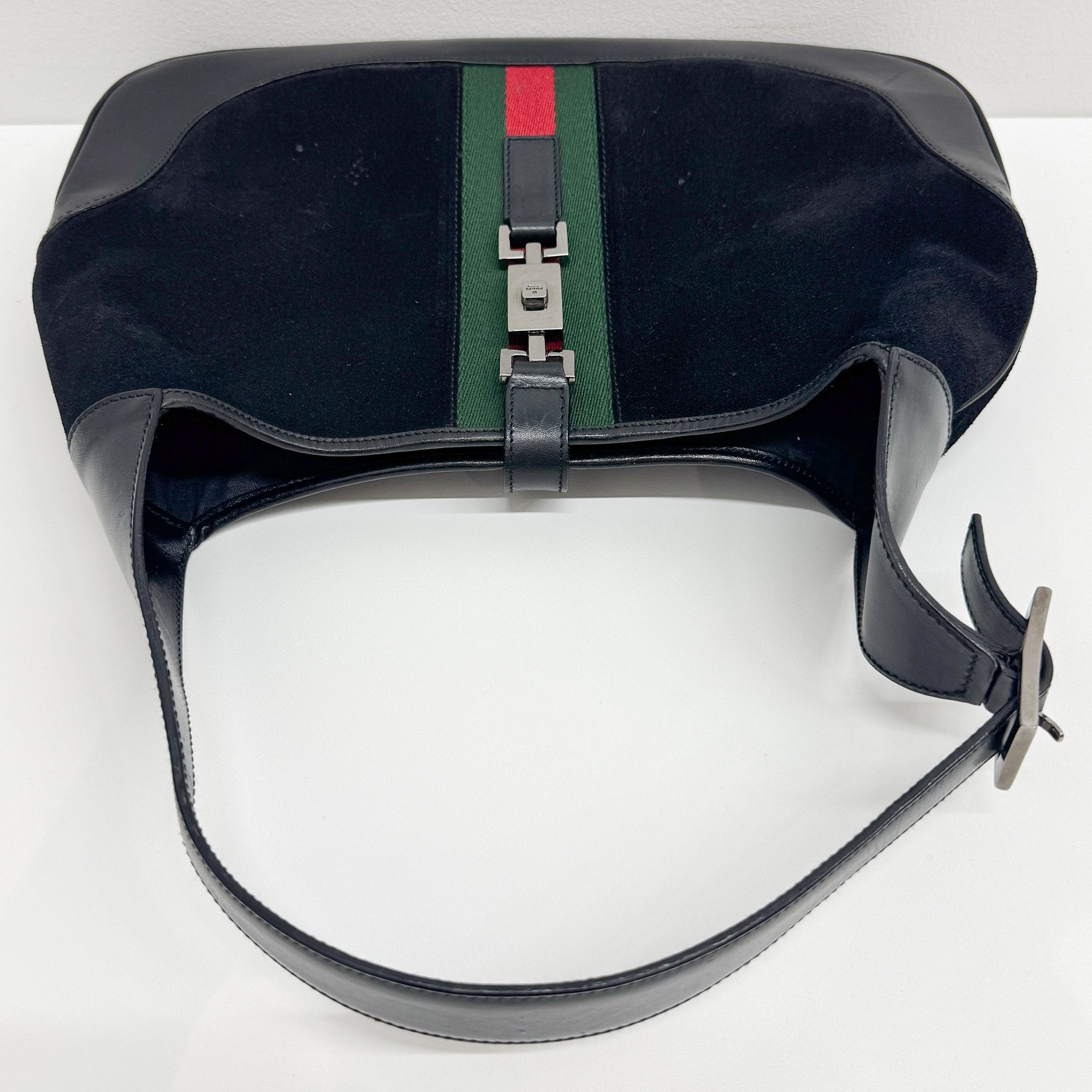 Jackie Black Suede Shoulder Bag