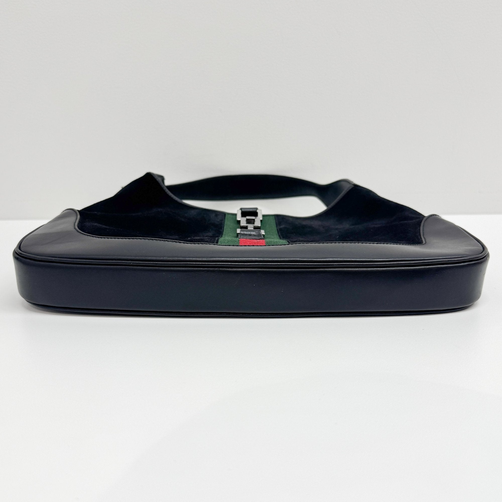 Jackie Black Suede Shoulder Bag