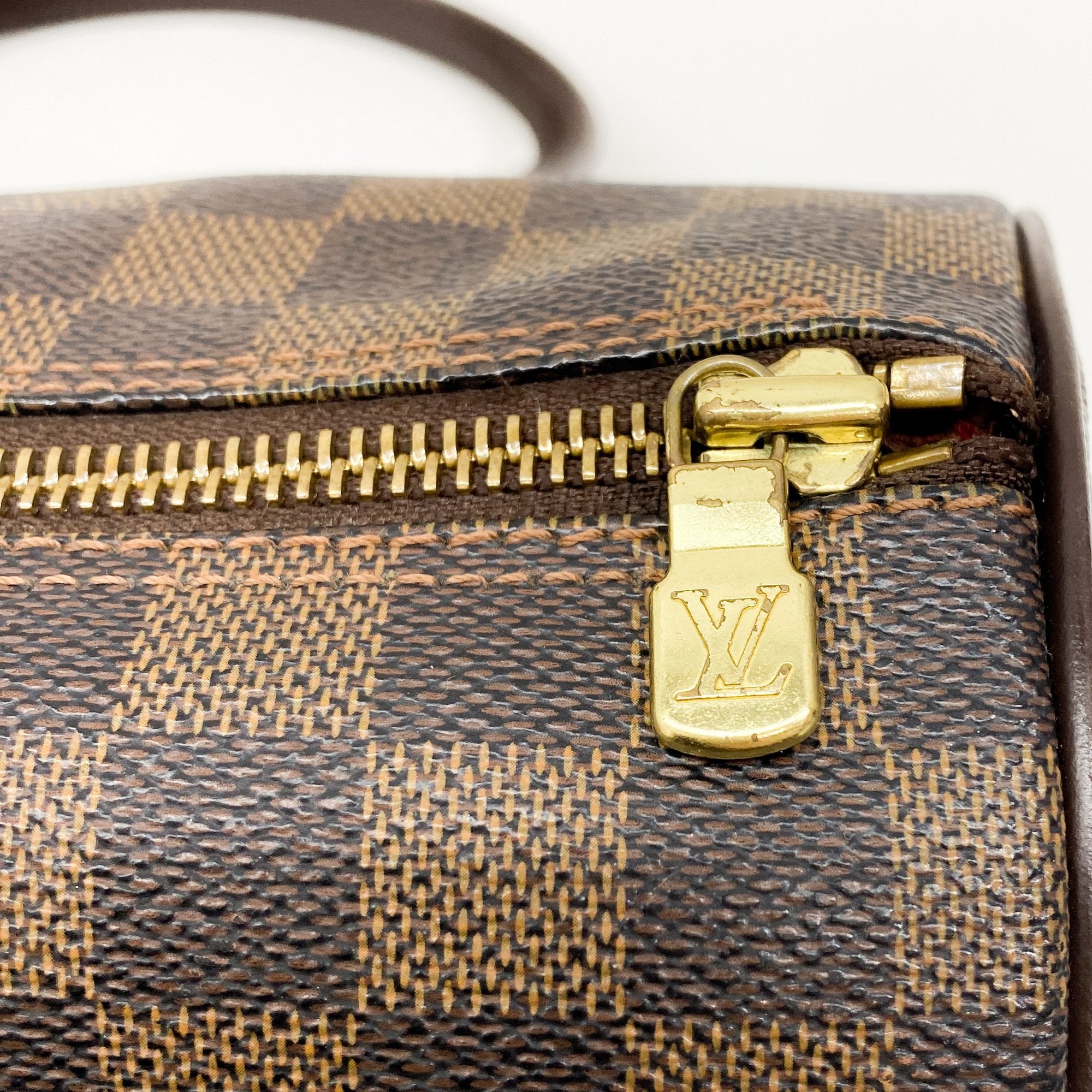 Papillon Brown Damier Hand Bag