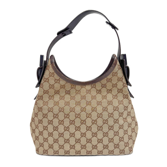 Brown GG Canvas Hobo Bag