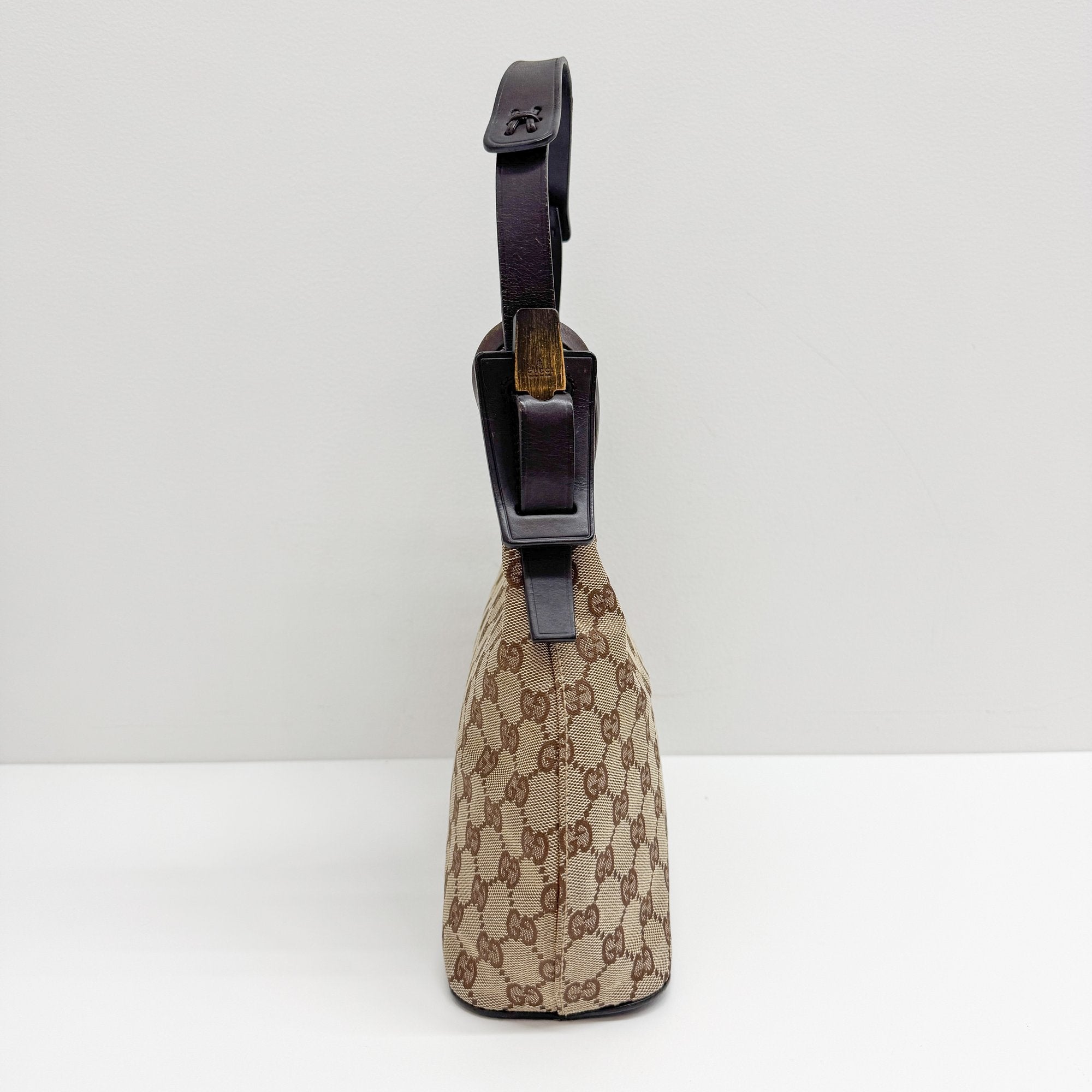 Brown GG Canvas Hobo Bag
