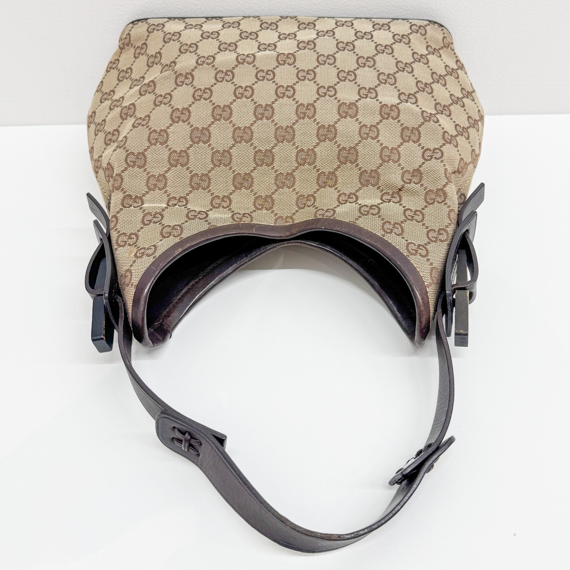 Brown GG Canvas Hobo Bag