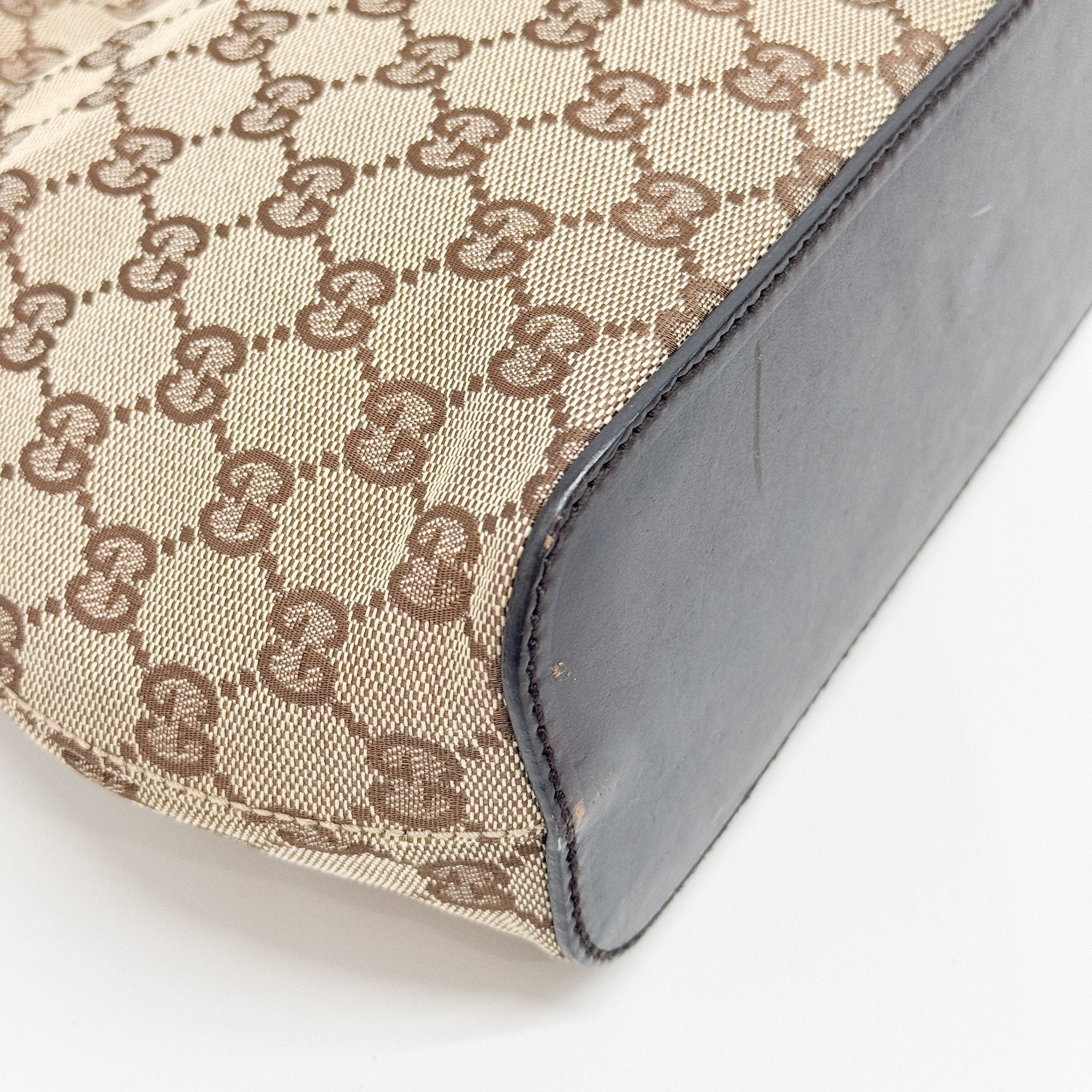 Brown GG Canvas Hobo Bag