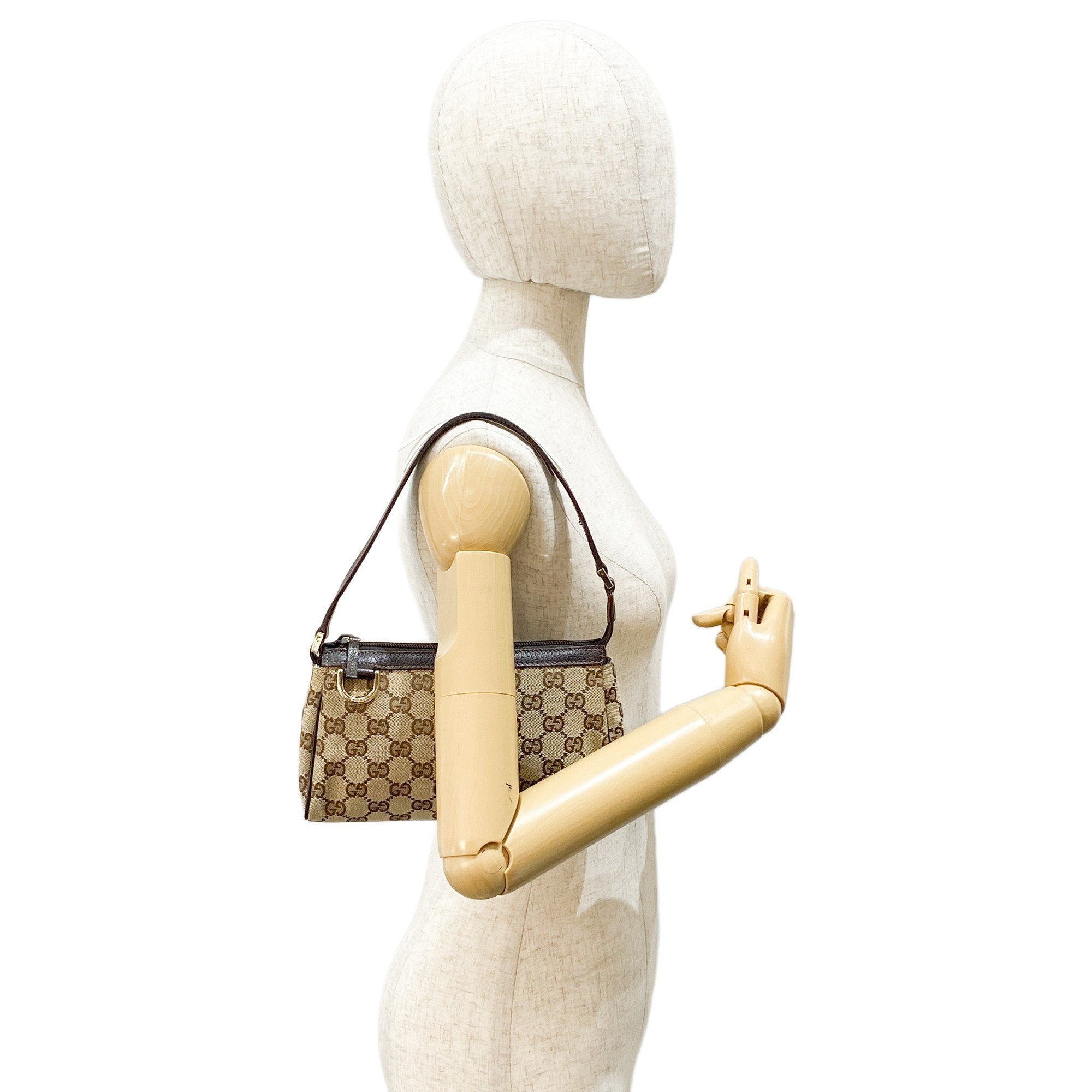 Abbey Brown GG Canvas Shoulder Bag