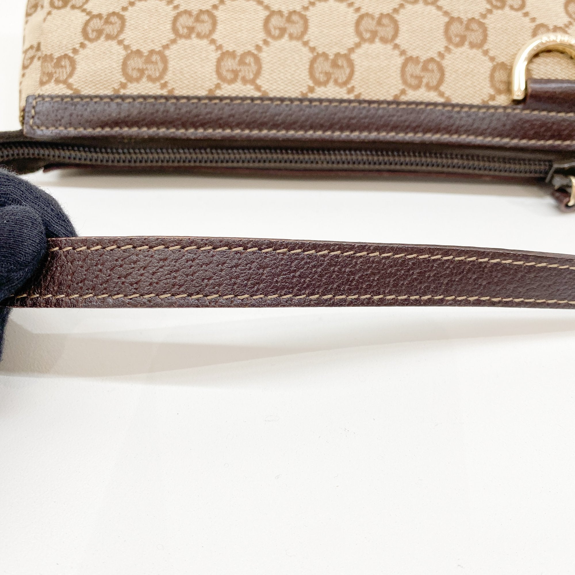 Abbey Brown GG Canvas Shoulder Bag