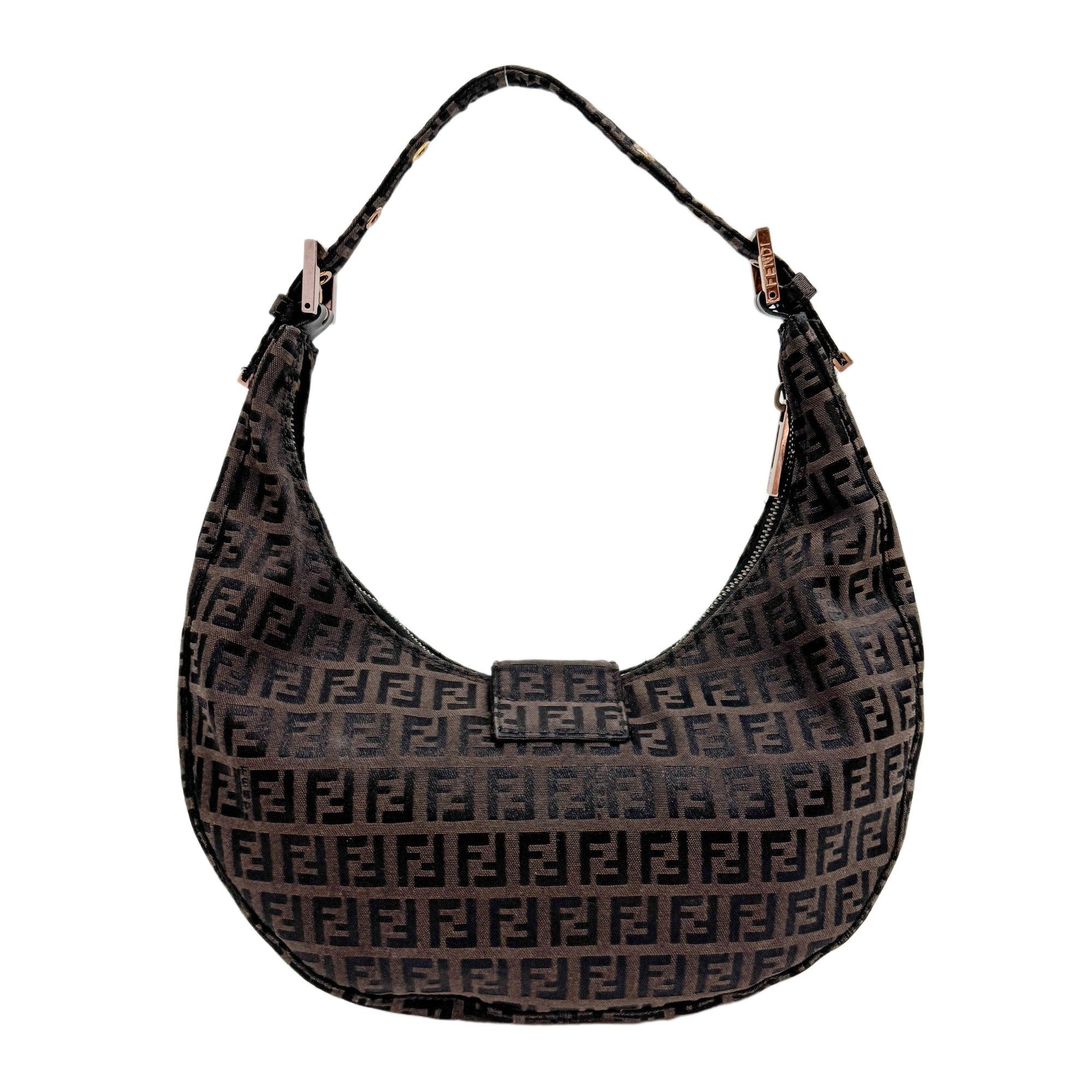 Croissant Brown Zucchino Canvas Shoulder Bag