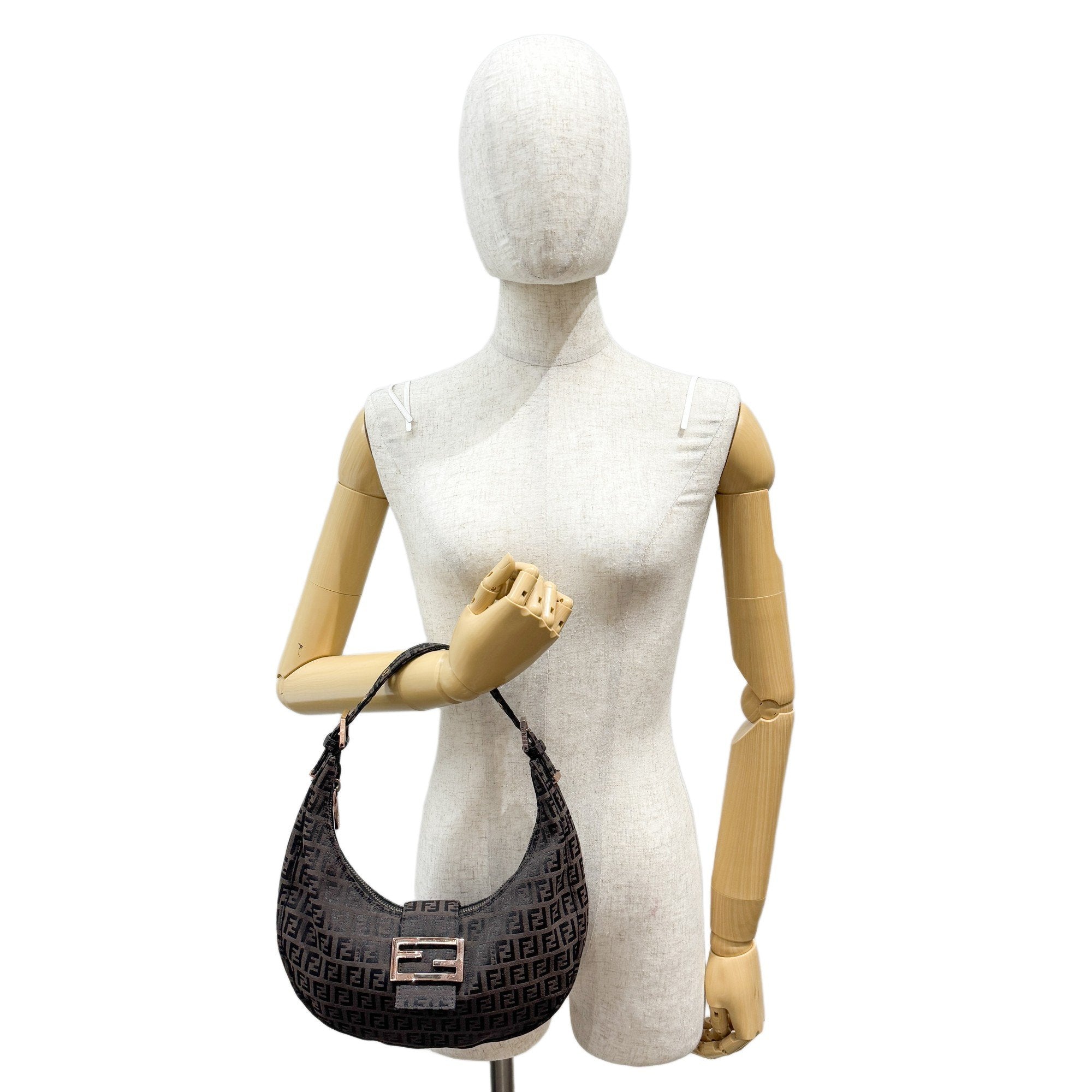 Croissant Brown Zucchino Canvas Shoulder Bag