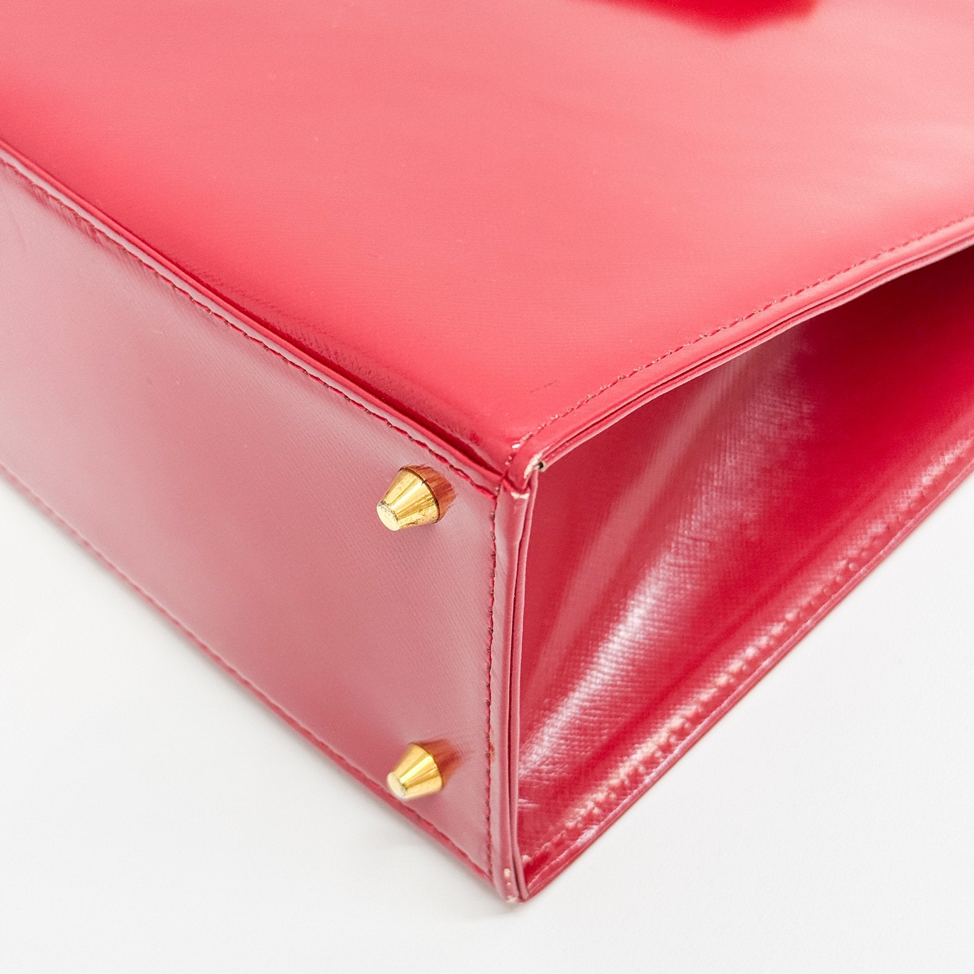 Red Patent Leather Hand Bag