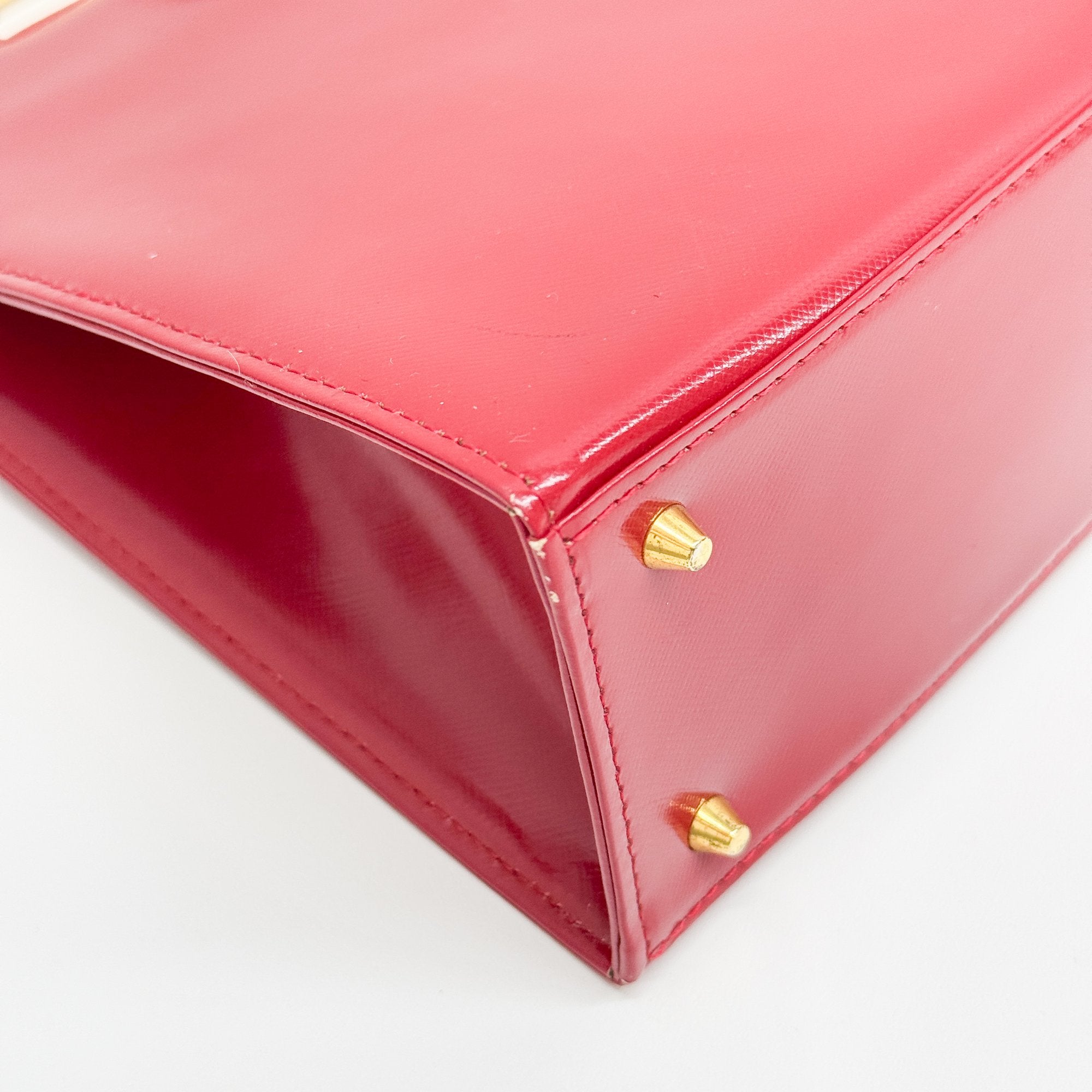 Red Patent Leather Hand Bag