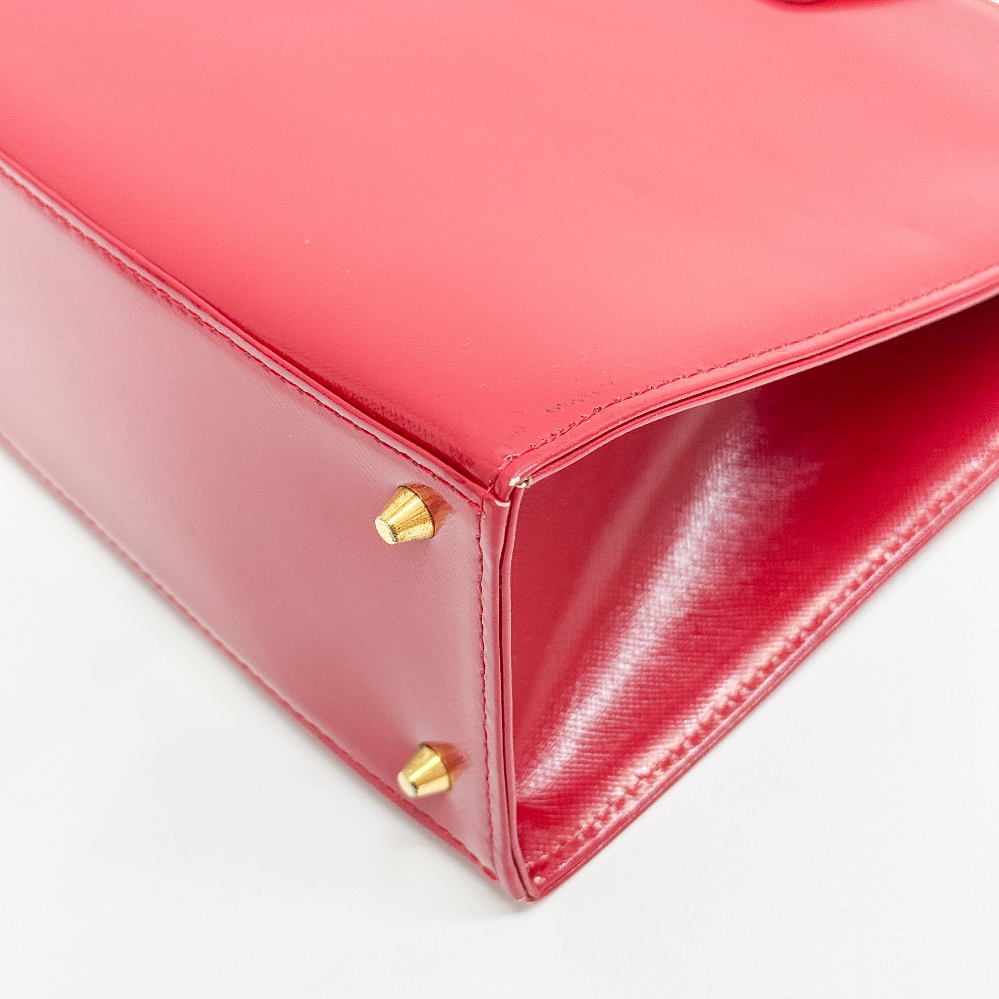 Red Patent Leather Hand Bag