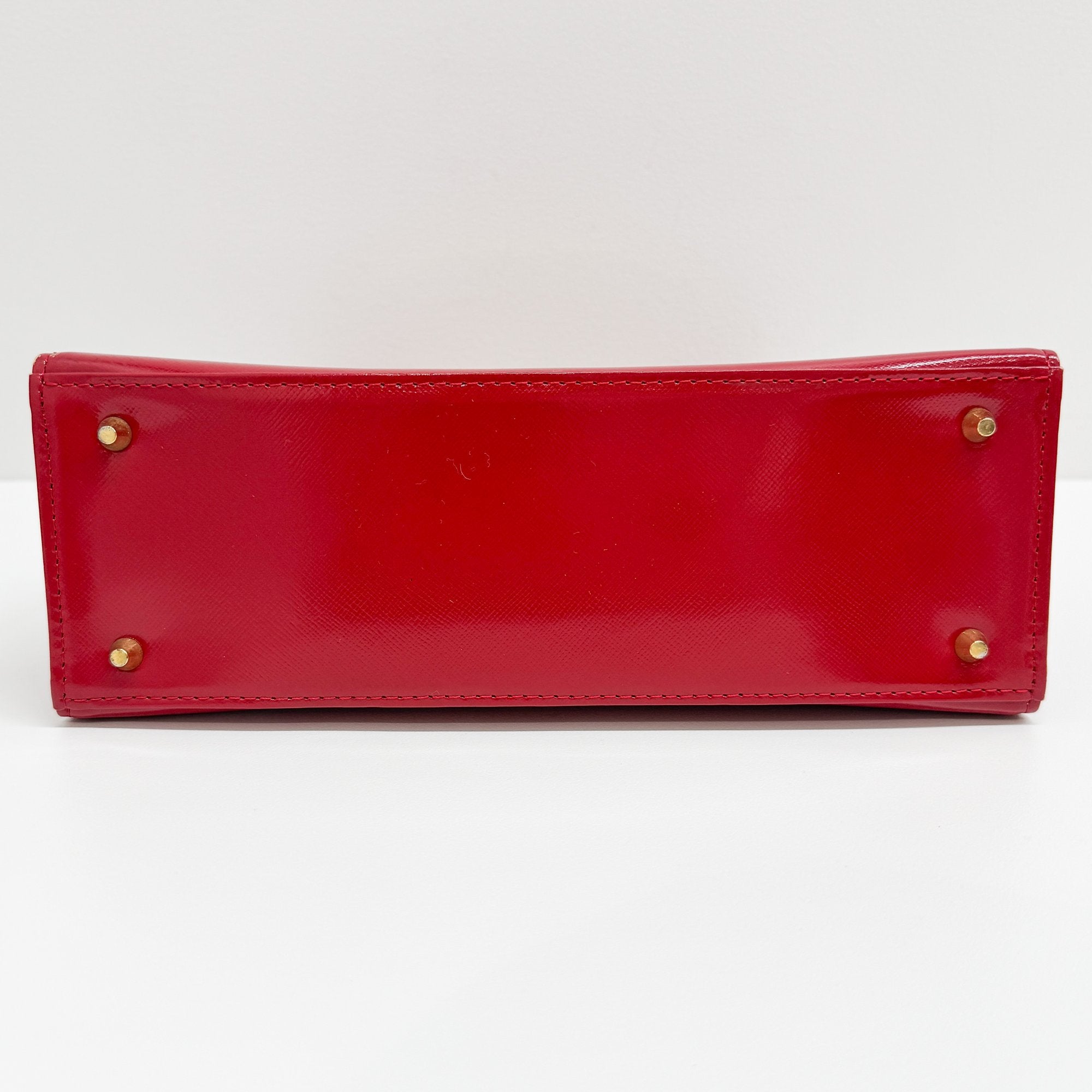 Red Patent Leather Hand Bag