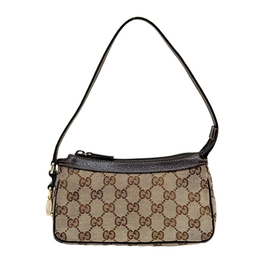 GG Brown Canvas Mini Shoulder Bag
