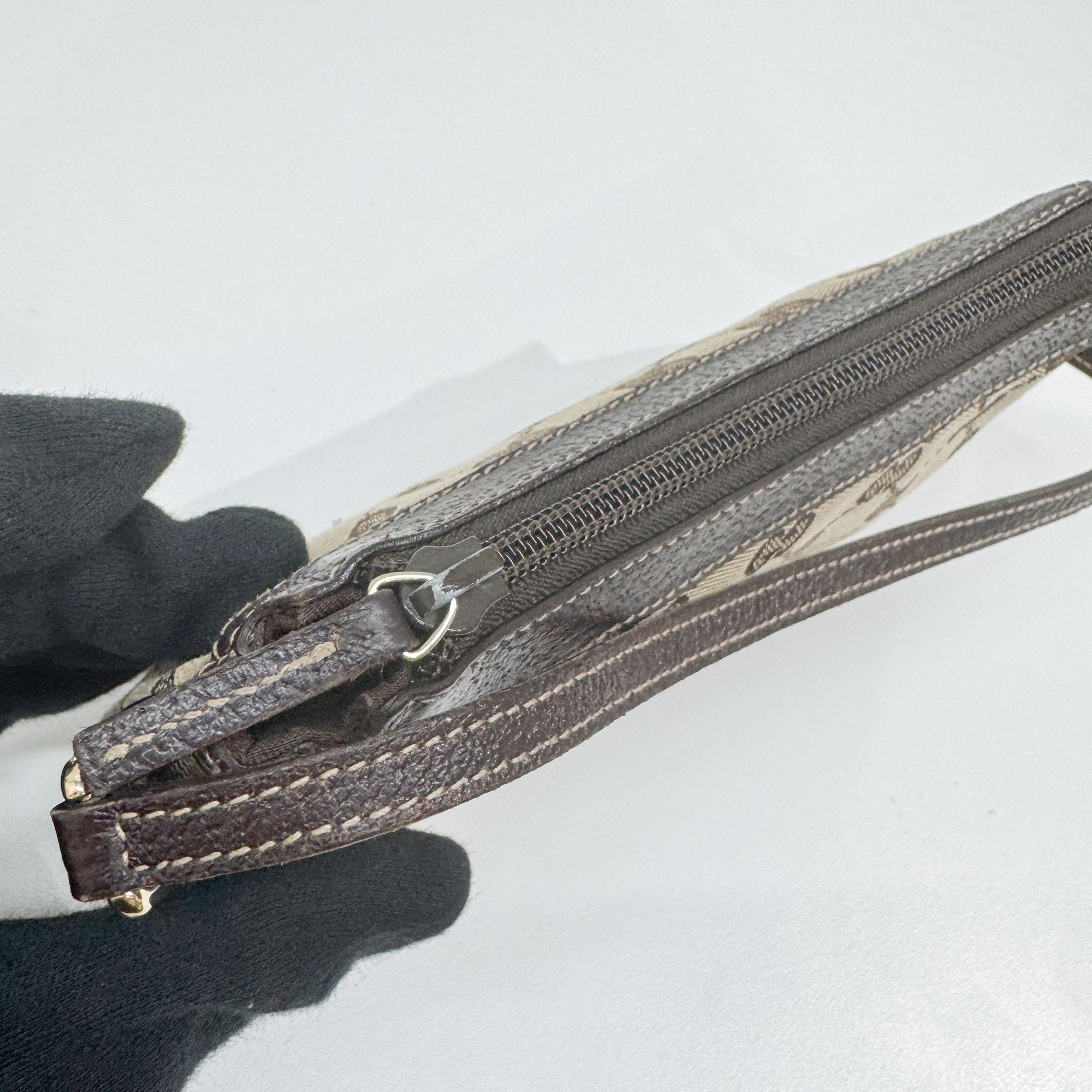 GG Brown Canvas Mini Shoulder Bag