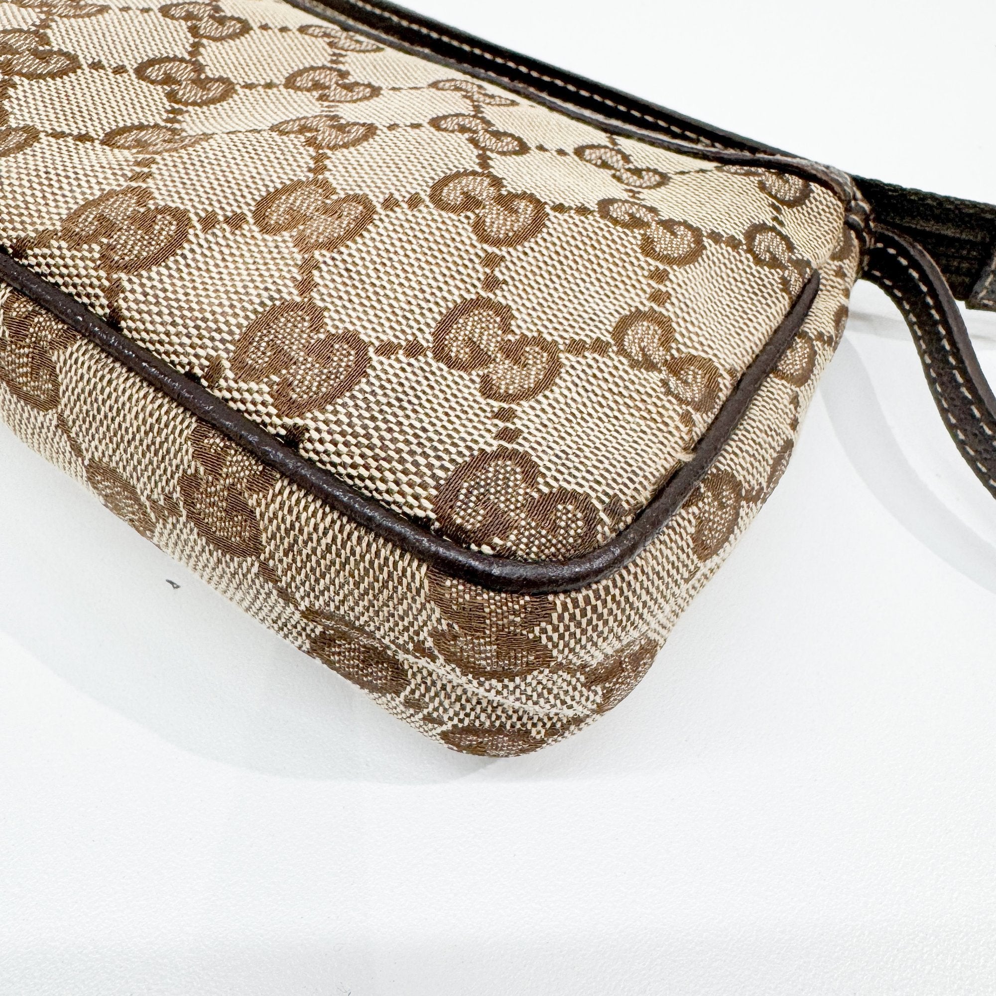 GG Brown Canvas Mini Shoulder Bag