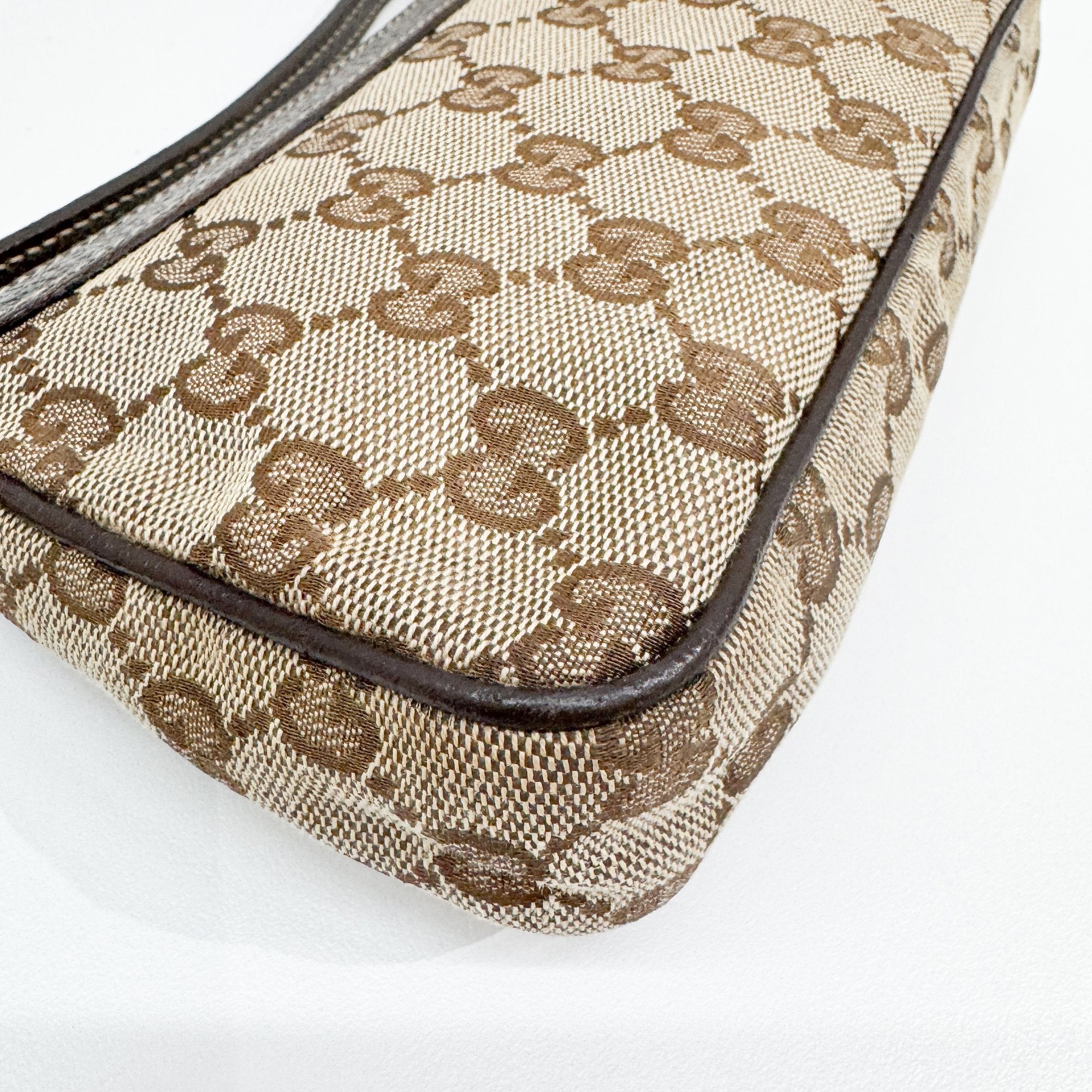 GG Brown Canvas Mini Shoulder Bag