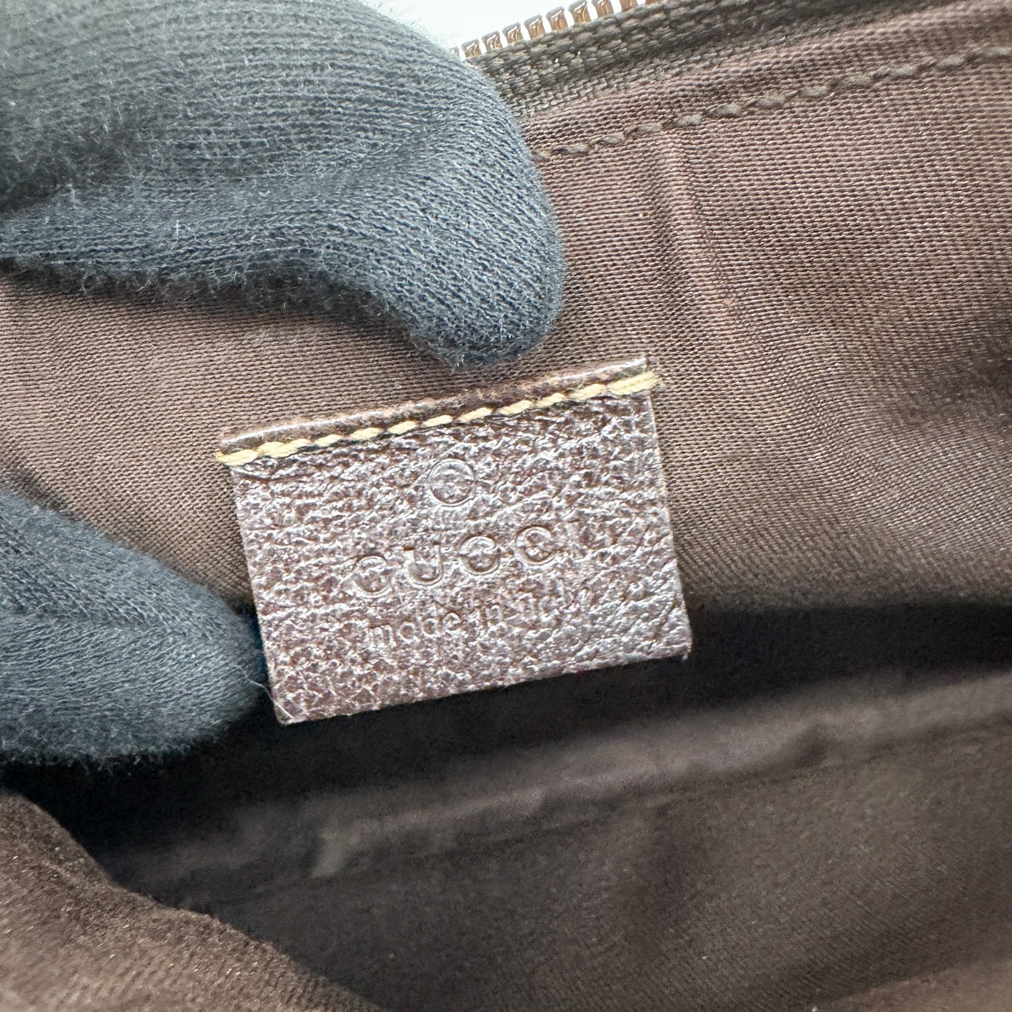 GG Brown Canvas Mini Shoulder Bag