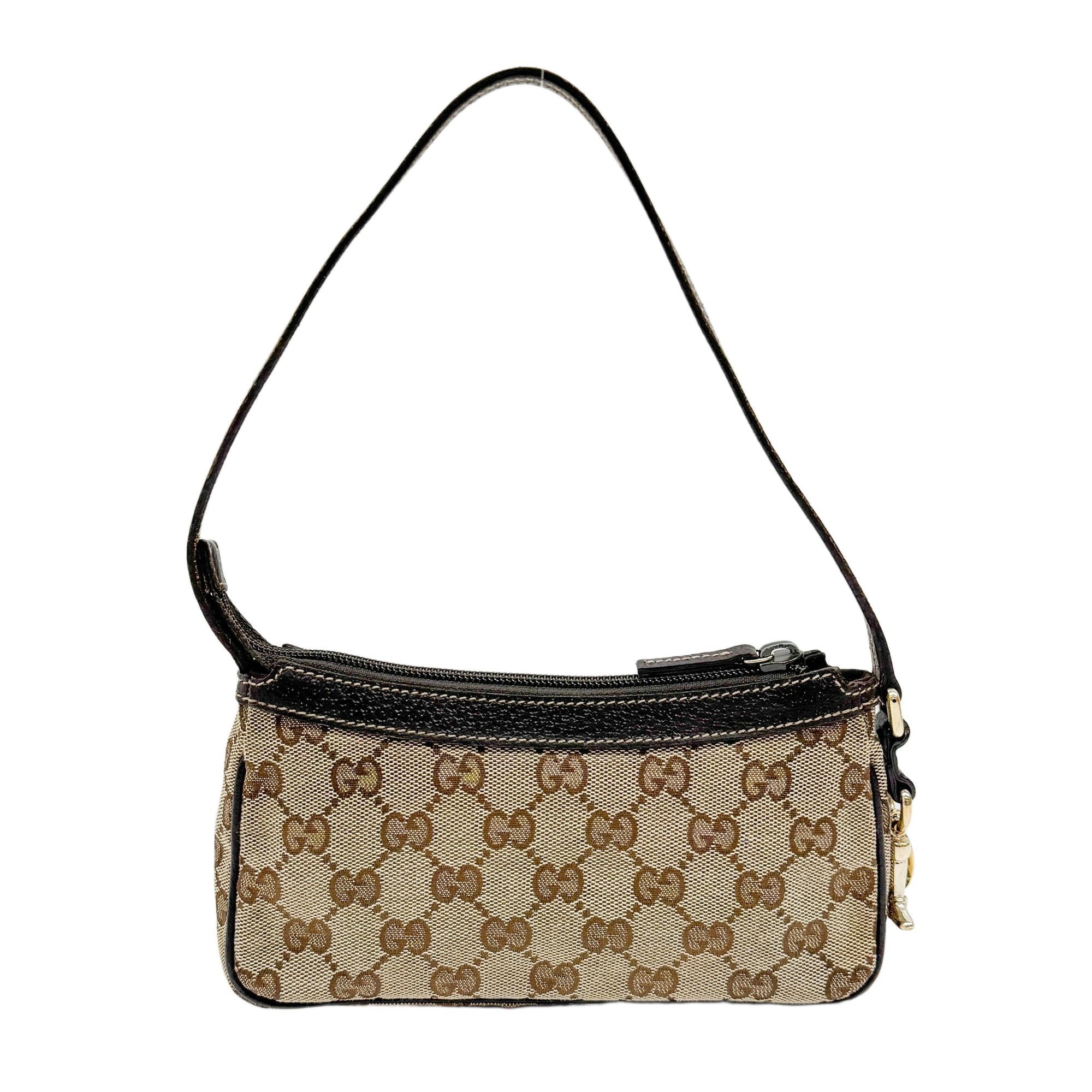 GG Brown Canvas Mini Shoulder Bag