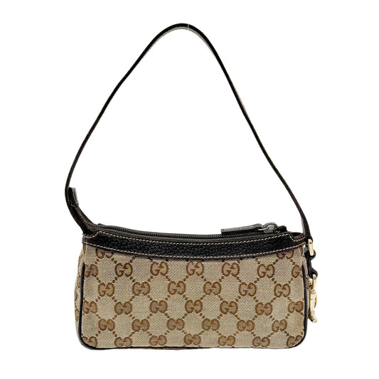 GG Brown Canvas Mini Shoulder Bag