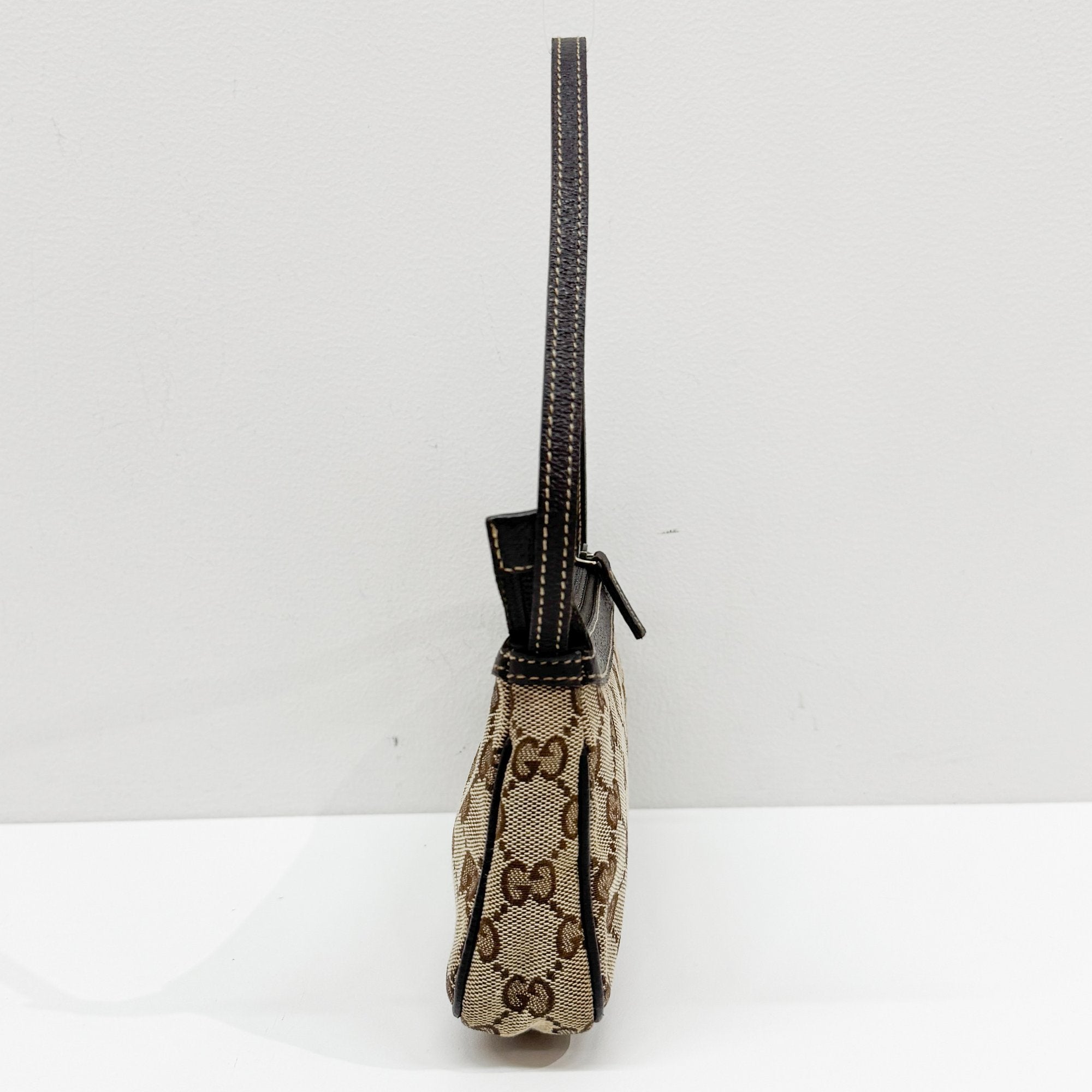 GG Brown Canvas Mini Shoulder Bag