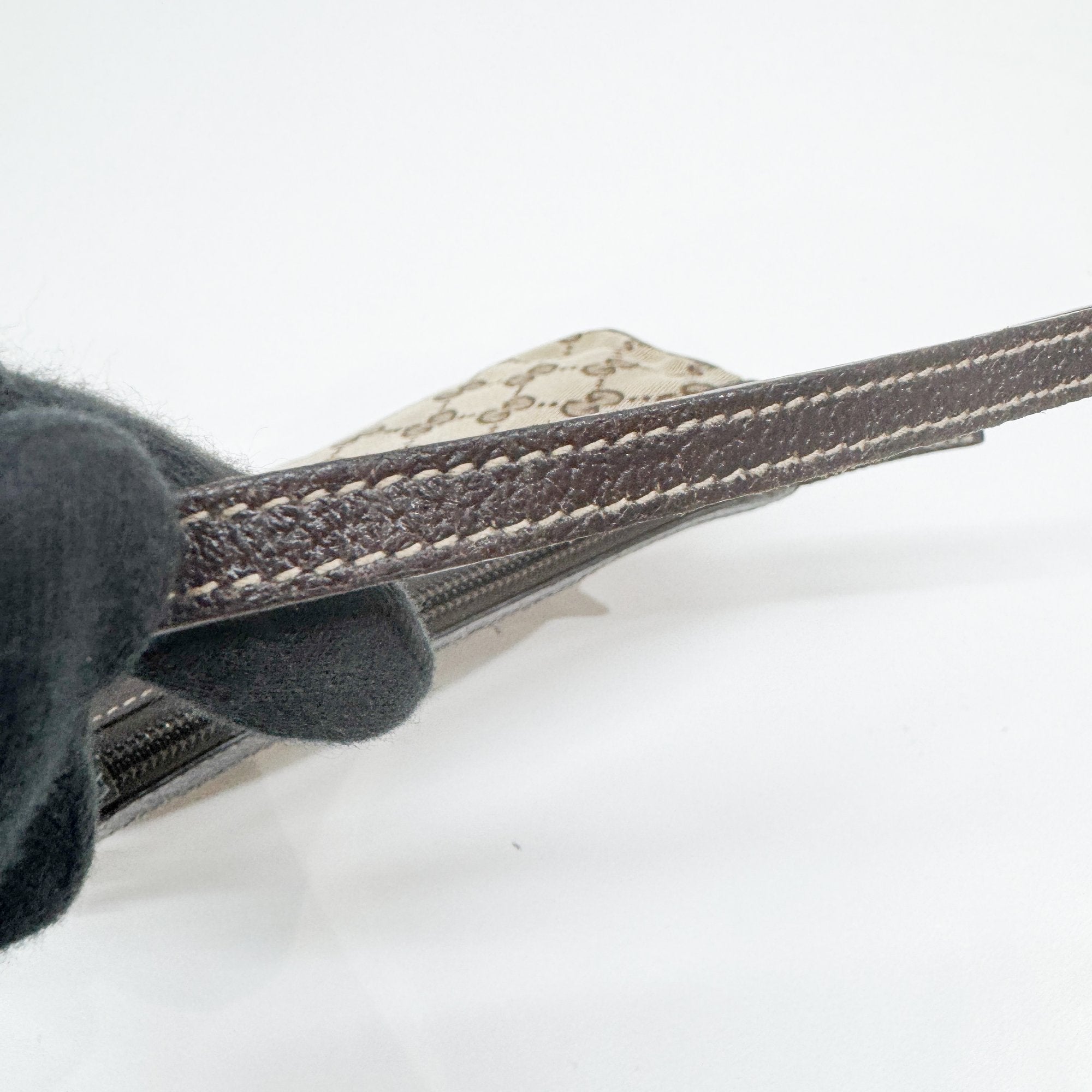 GG Brown Canvas Mini Shoulder Bag