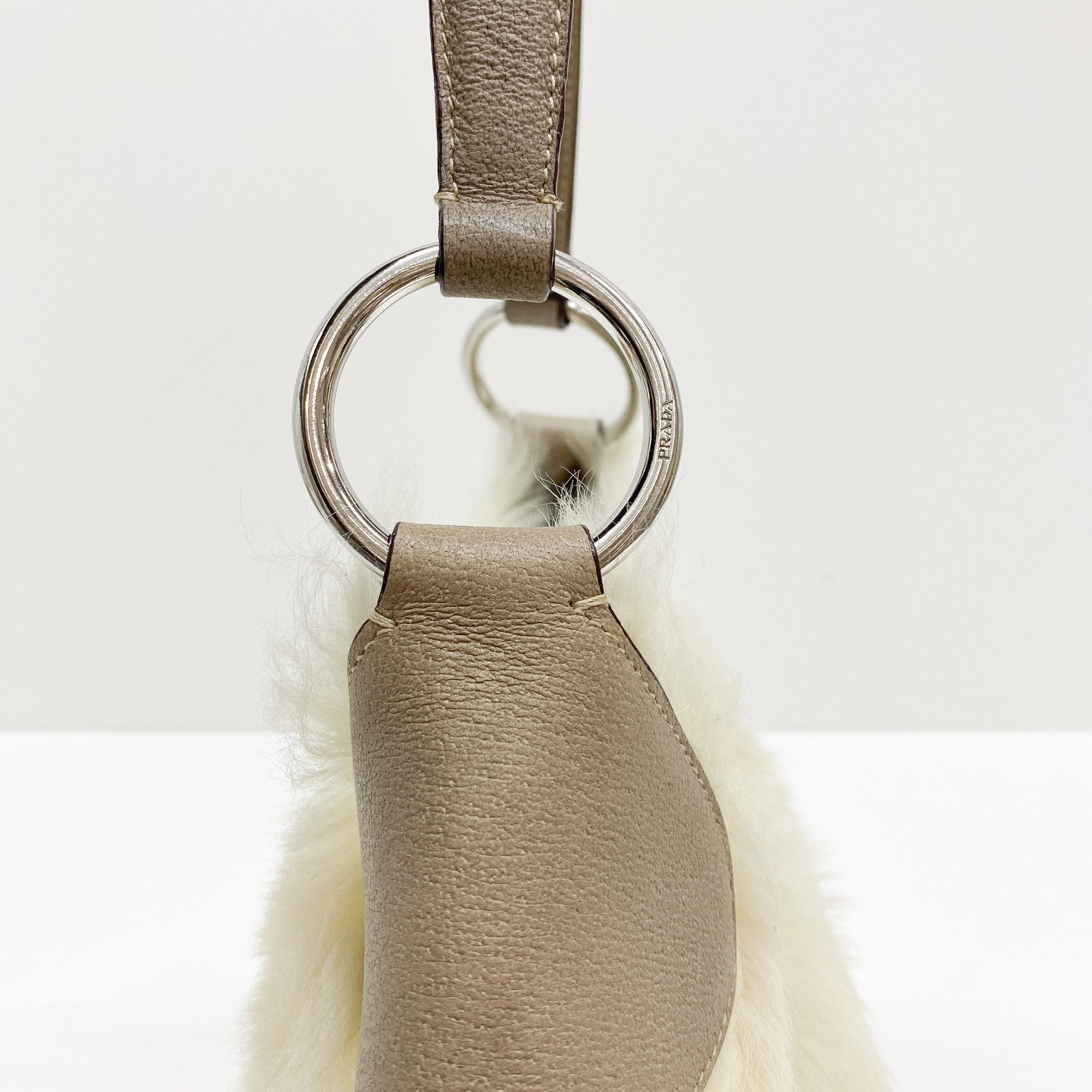 White Fur Shoulder Bag