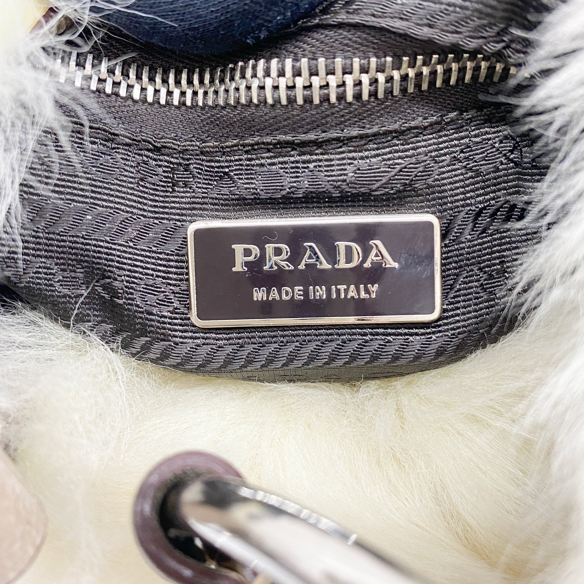 White Fur Shoulder Bag