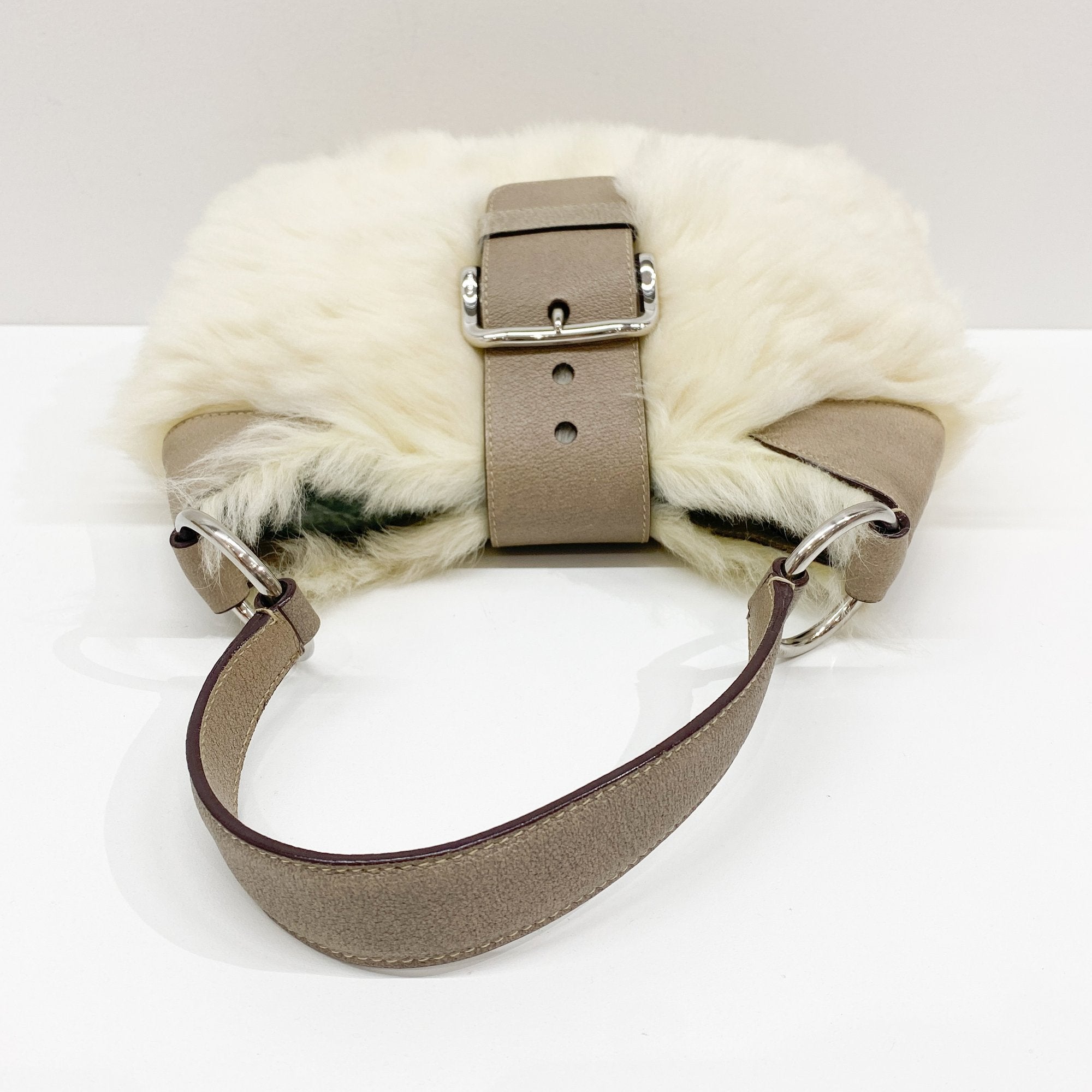White Fur Shoulder Bag