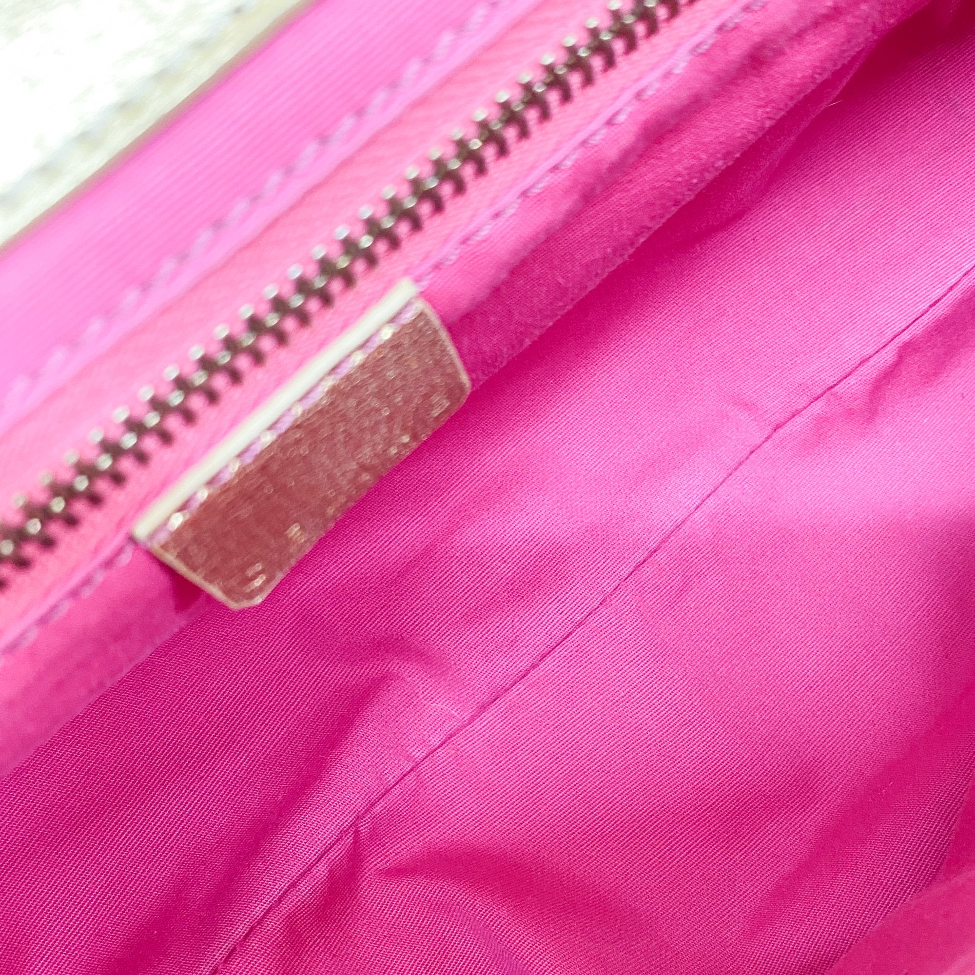 Paris Macadam Pink Cotton Canvas Shoulder Bag