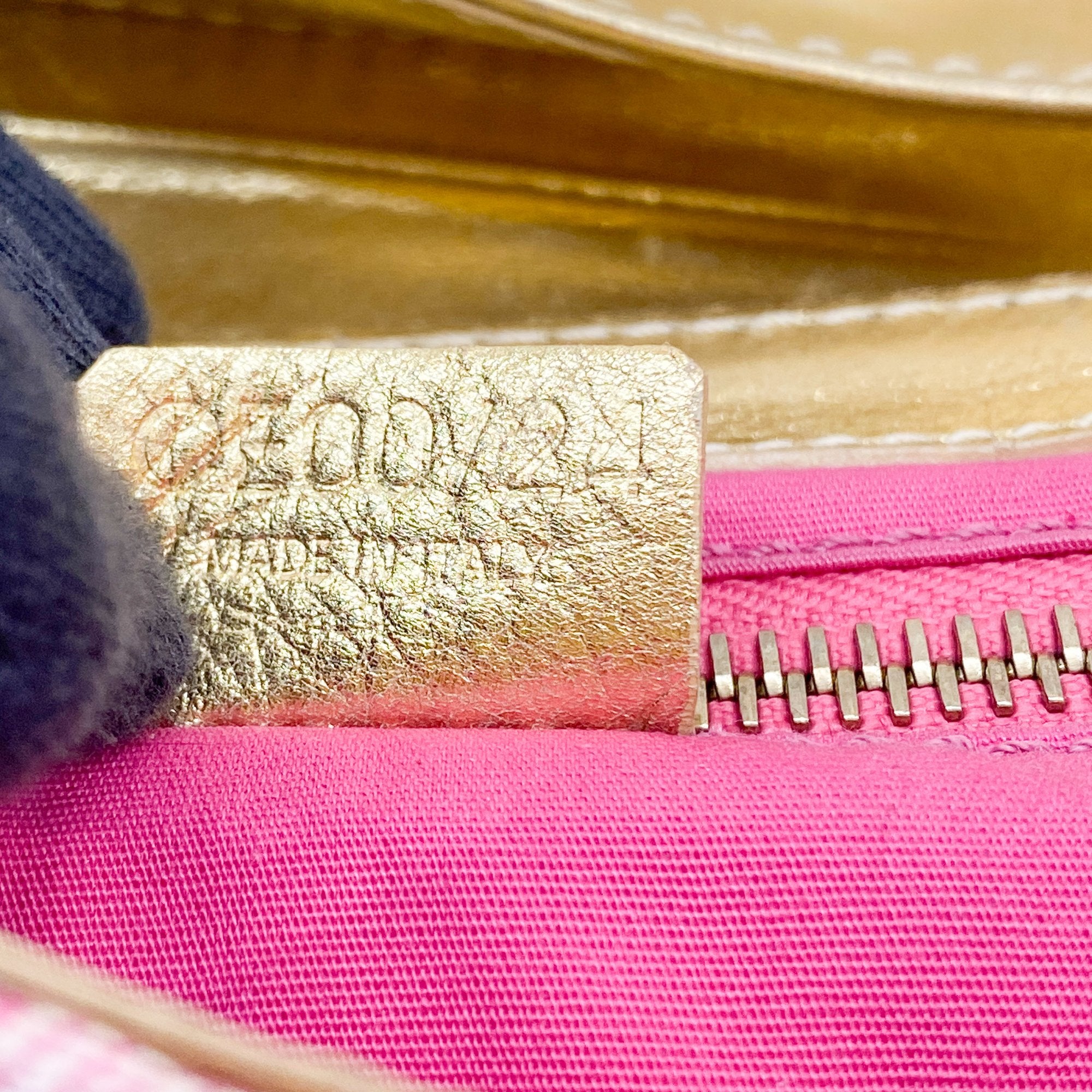 Paris Macadam Pink Cotton Canvas Shoulder Bag